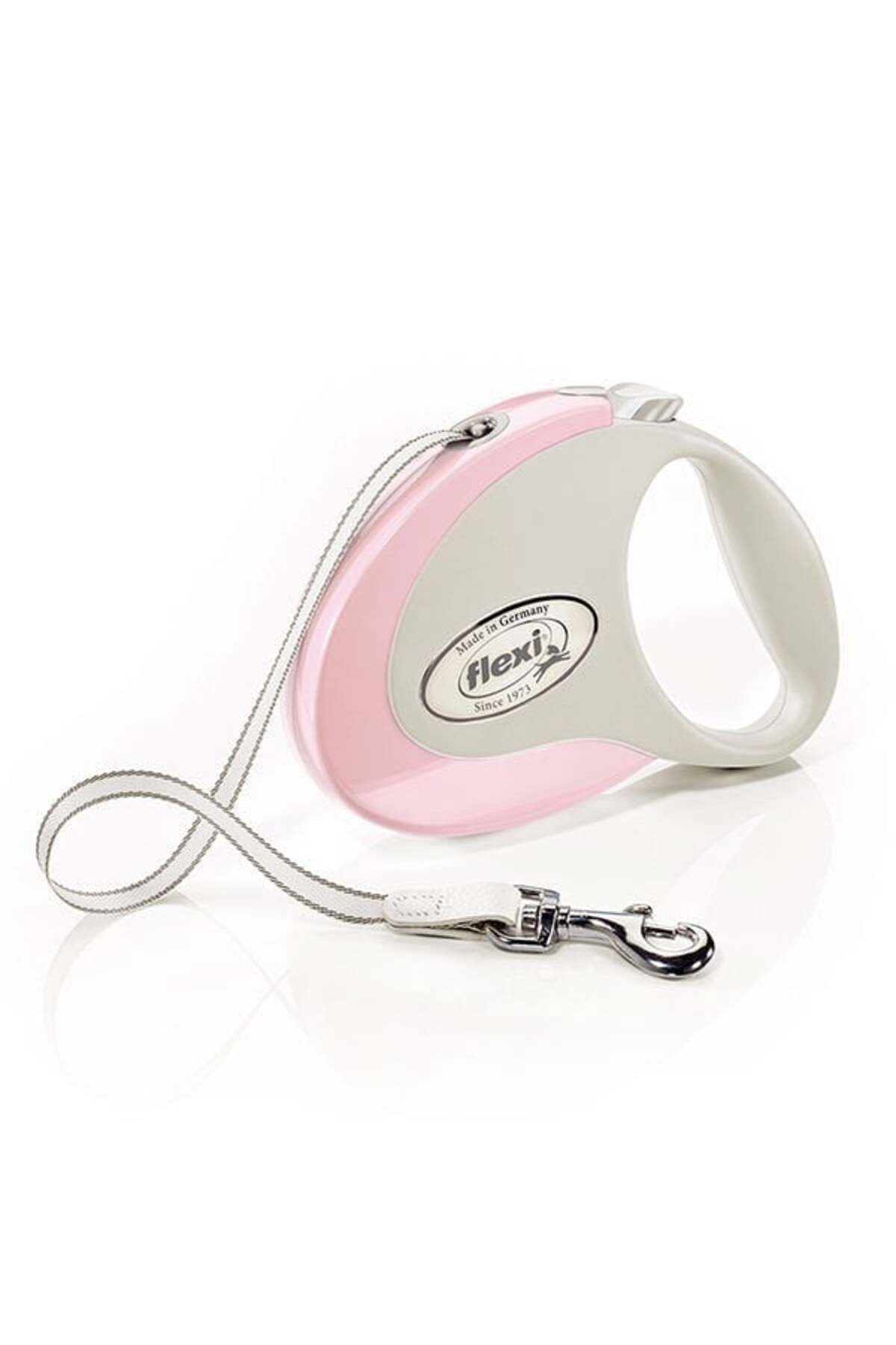 Flexi Style Şerit Otomatik Köpek Gezdirme Tasması Medium Rose 5 Mt