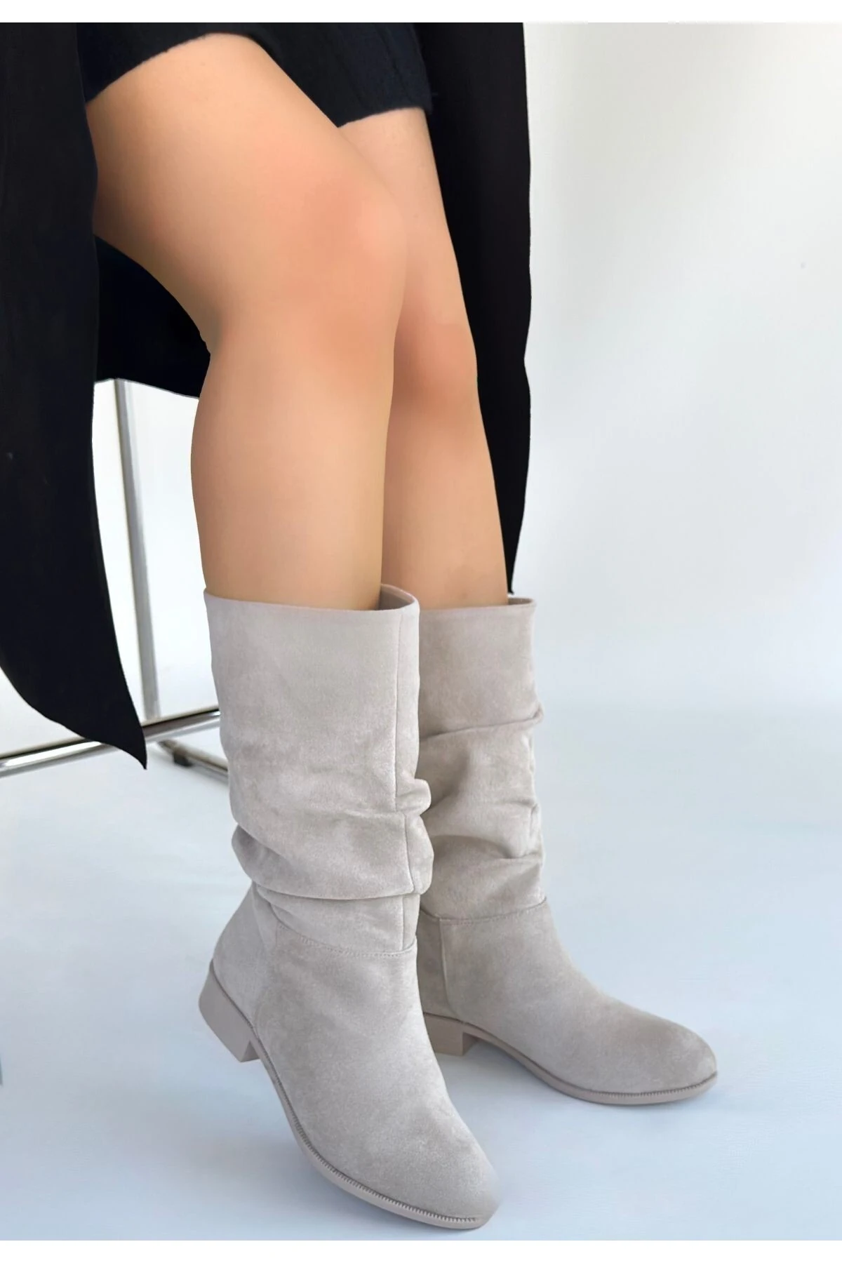 Plod Bej Süet Çizme