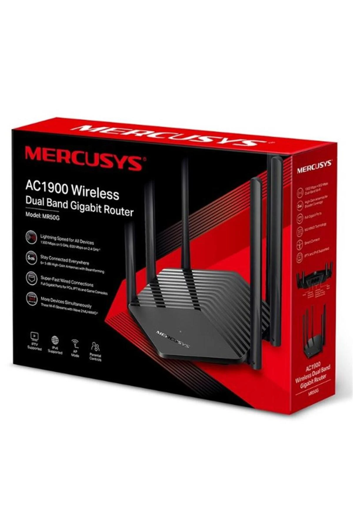 TP-LINK MERCUSYS MR50G AC1900 2.4/5GHZ 1900MHZ DUAL BAND KABLOSUZ WIFI ROUTER