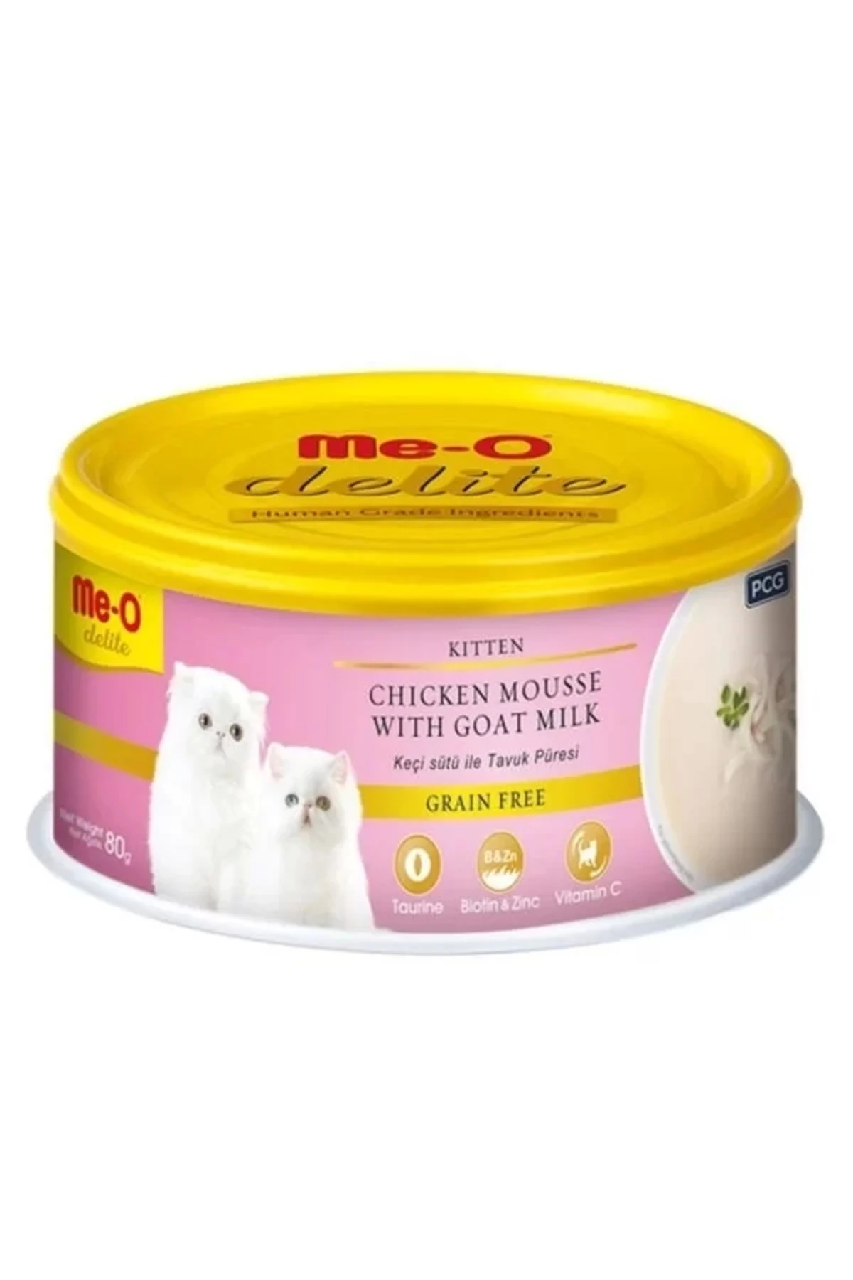 Meo Delite Tahılsız Keçi Sütlü Ve Tavuklu Yavru Konserve Kedi Maması 80 gr