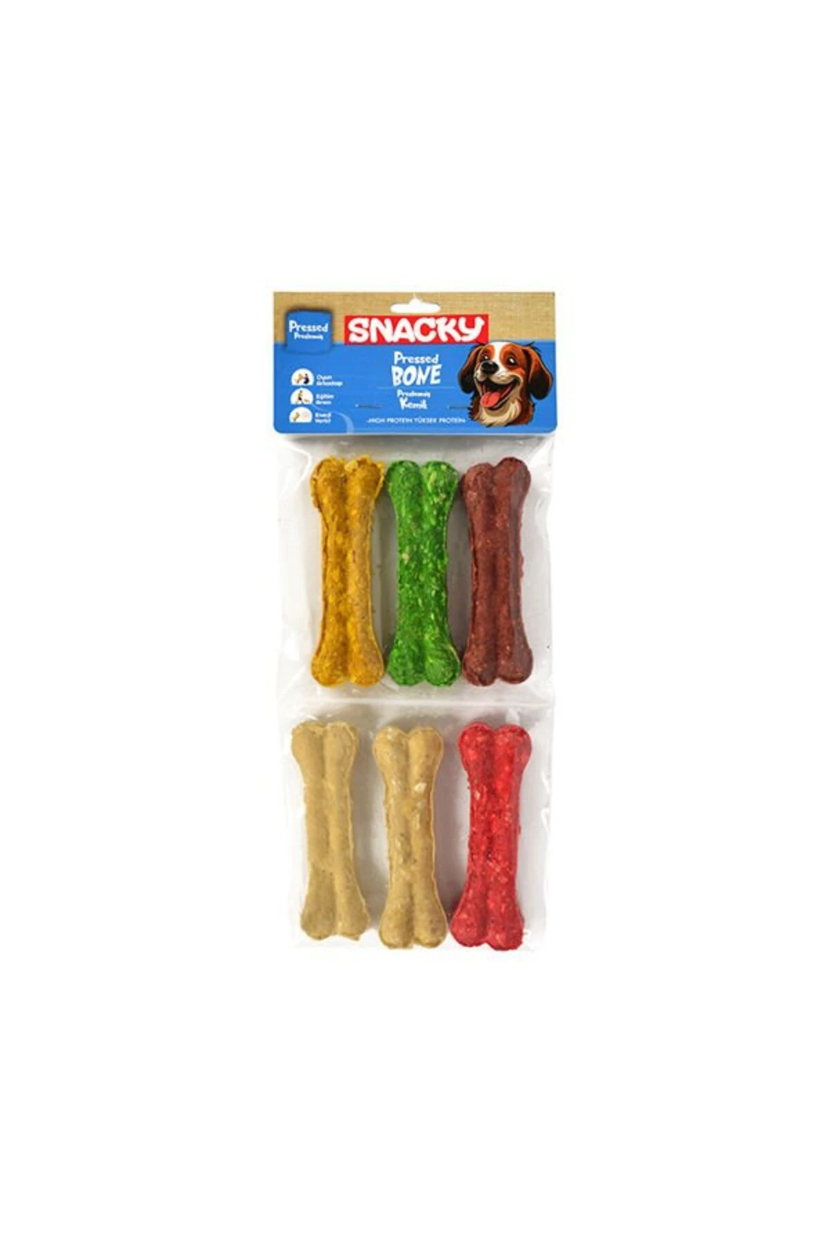 Munchy Renkli Press Köpek Çiğneme Kemiği 6 Adet 255 gr
