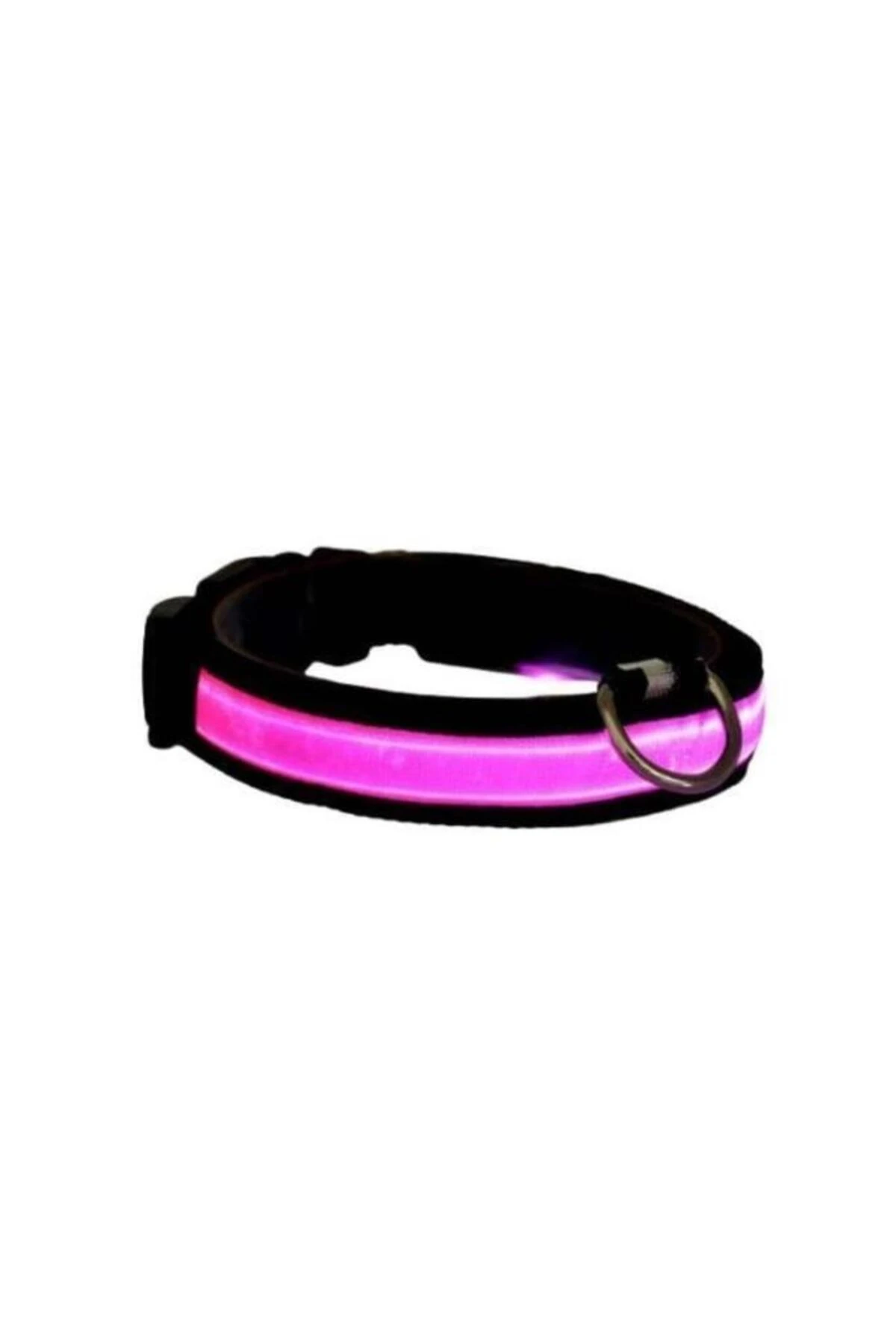 Işıklı Ayarlanabilir Flaşörlü Kedi ve Köpek Boyun Tasması Pembe 52-60 Cm / 2.5 Cm - 8685335003