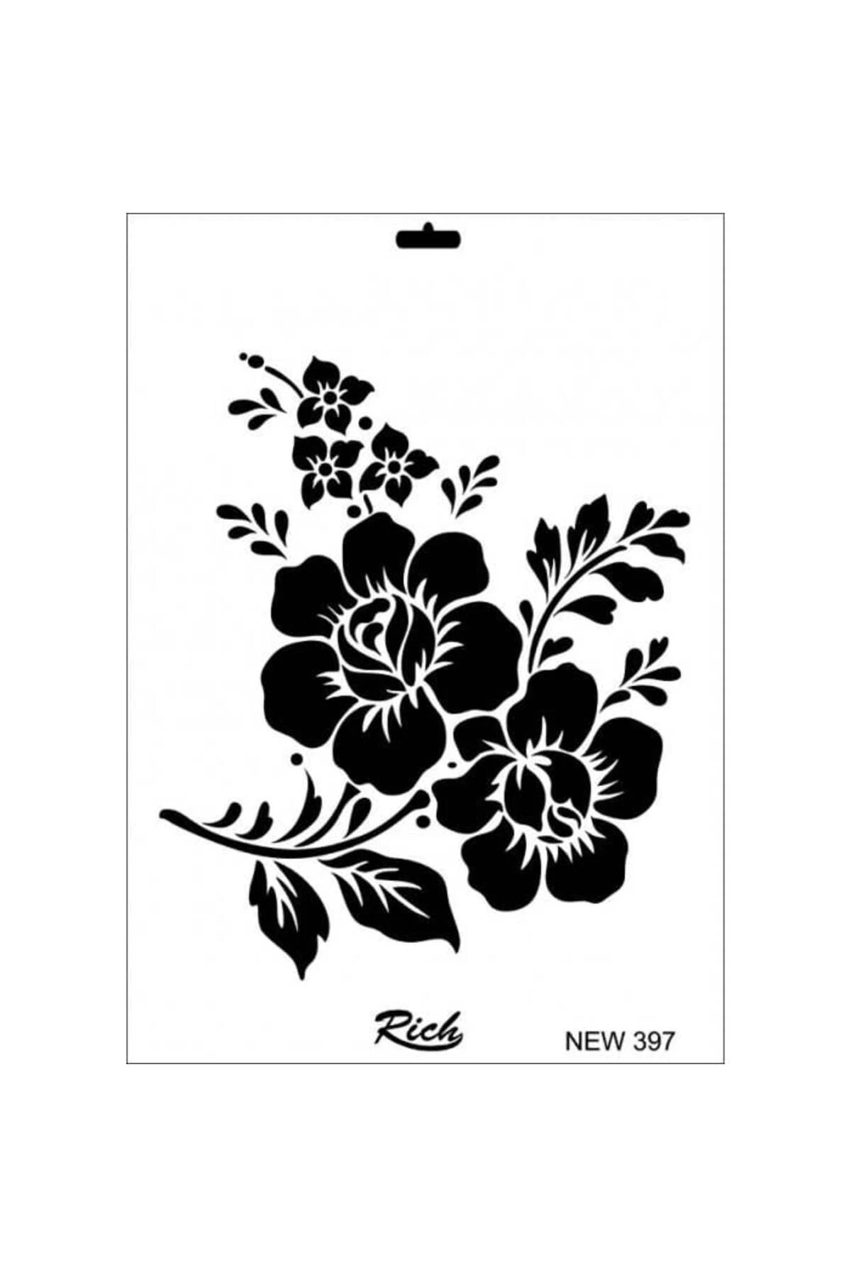 Rich New Seri N-397 Stencil 35x25 cm