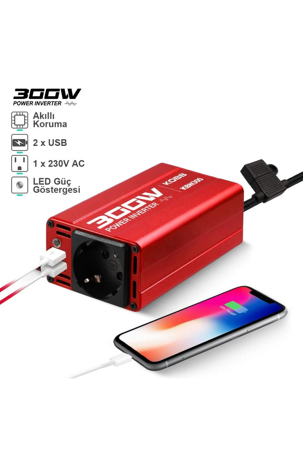 KBN300 12V/220V 300Watt Modifiye Sinüs Dönüştürücü İnvertör