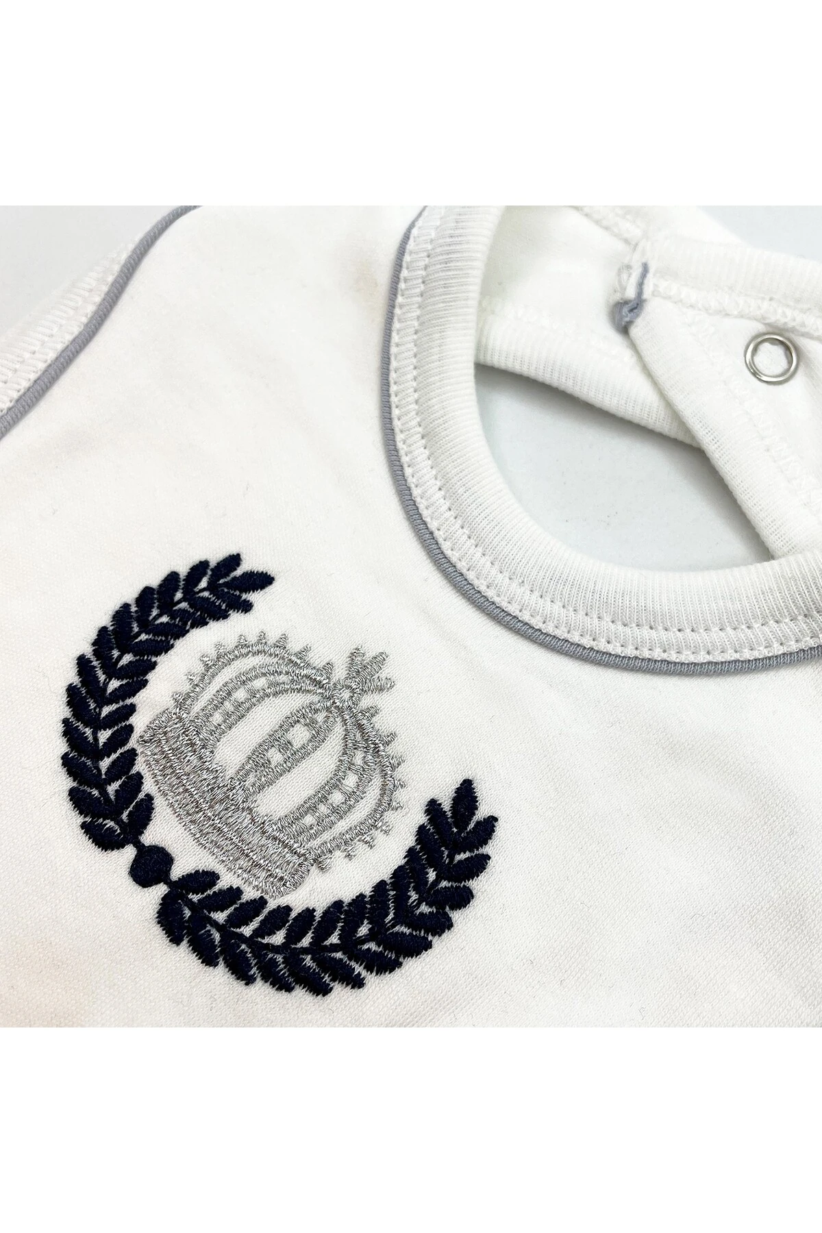 Sema Baby Prens Lüks 5 Parça Hastane Çıkışı Zıbın Seti - Lacivert