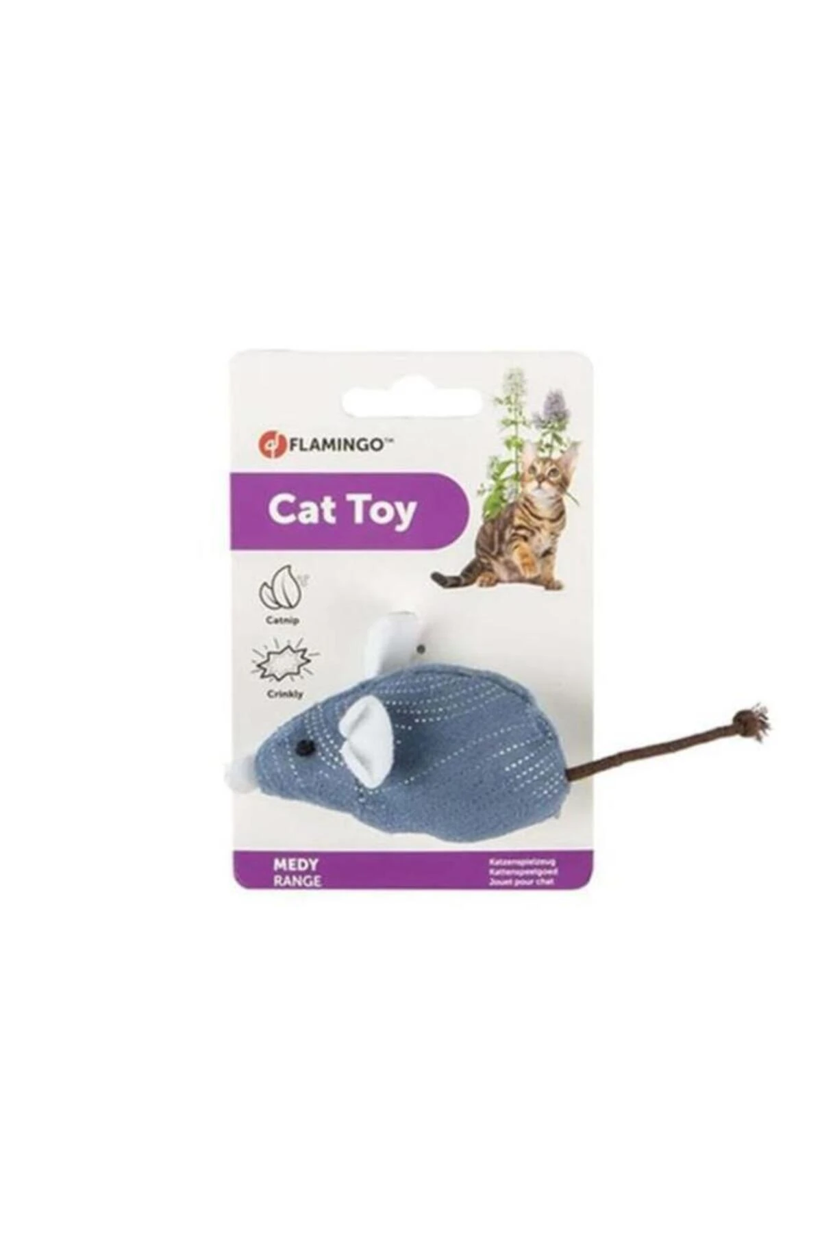 Catnipli Peluş ve Sesli Fare Kedi Oyuncağı