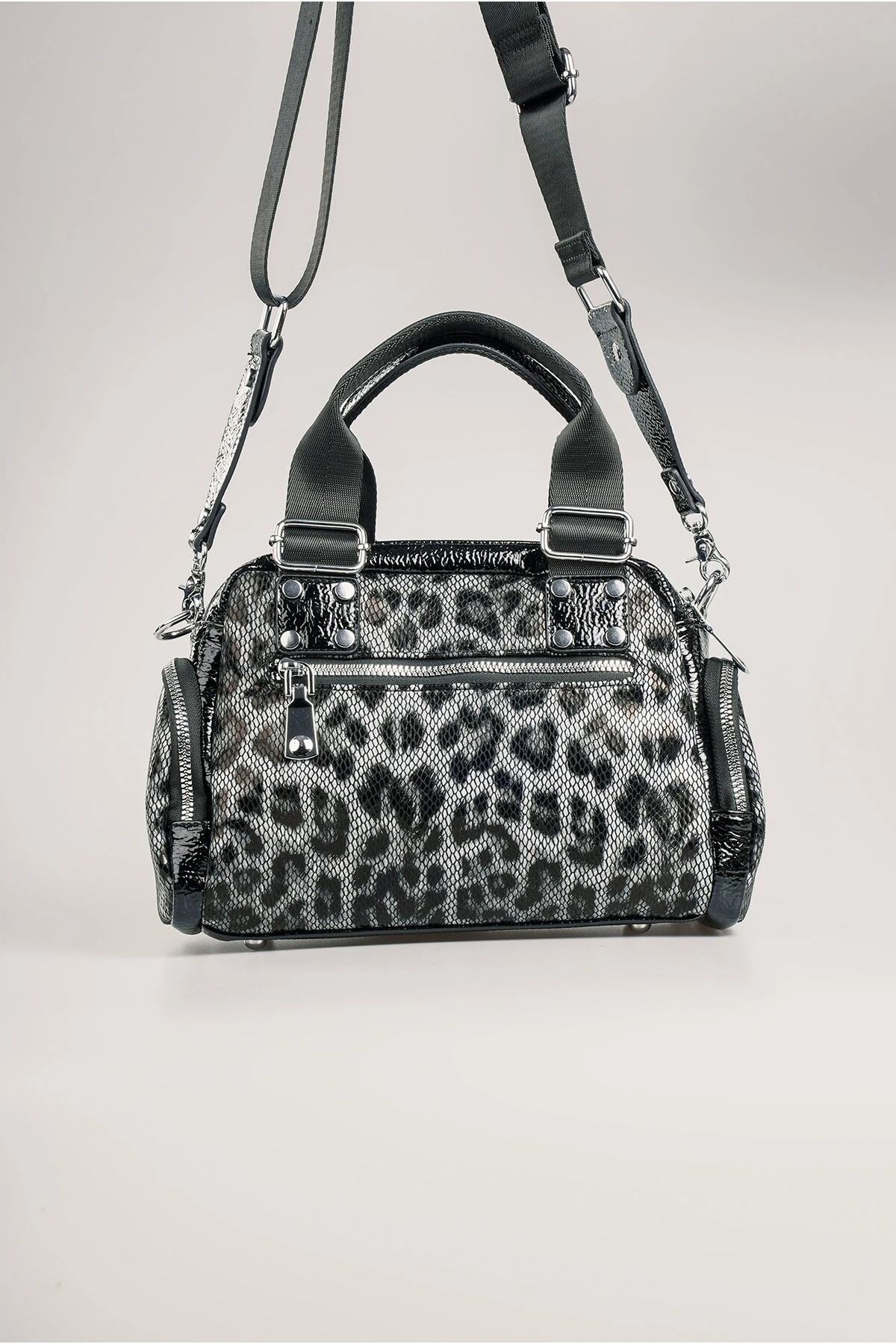 Judy Gri Cilt Omuz Çantası