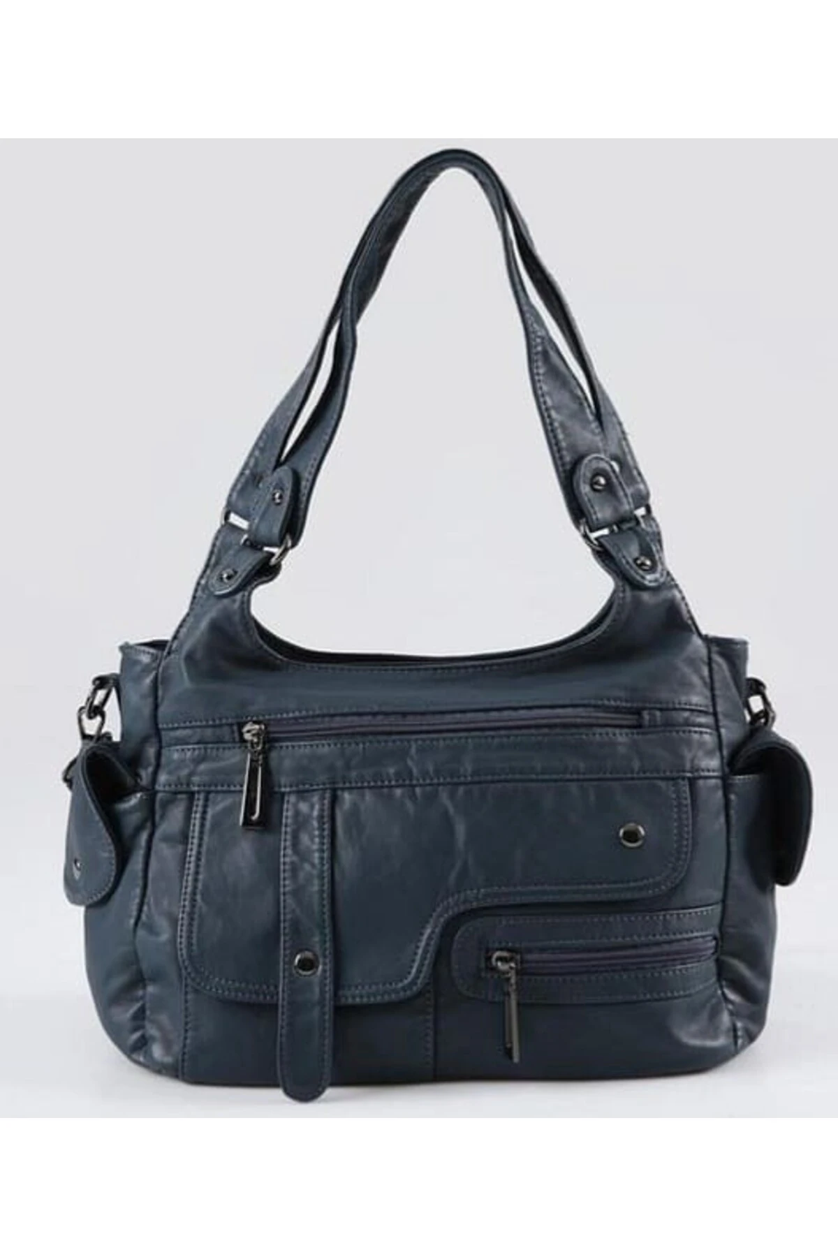 eyesof Pyser Mavi Cilt Omuz Çantası