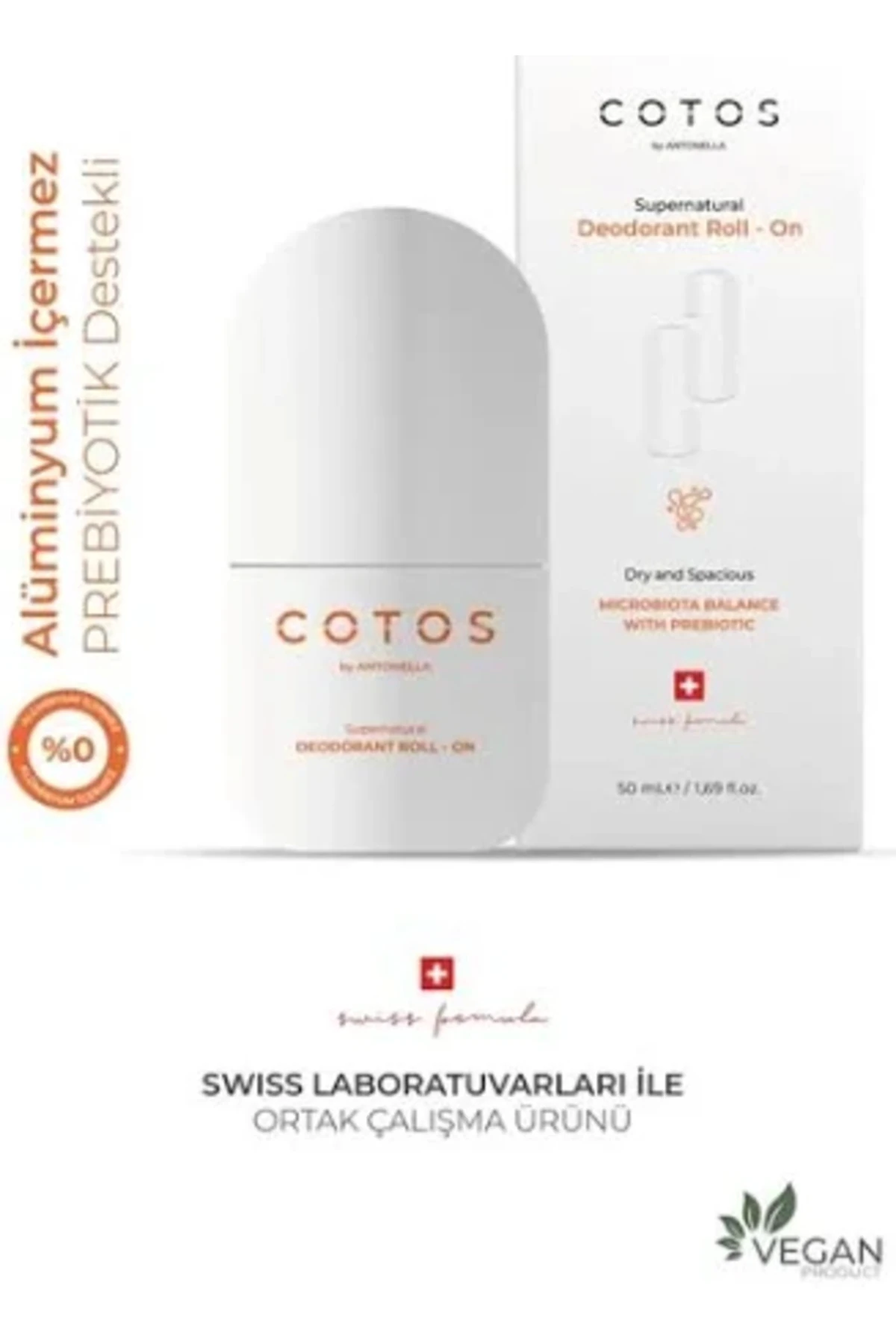 Cotos Deodorant RollOn (Antiper spirant Doğal Mineral Tuz)
