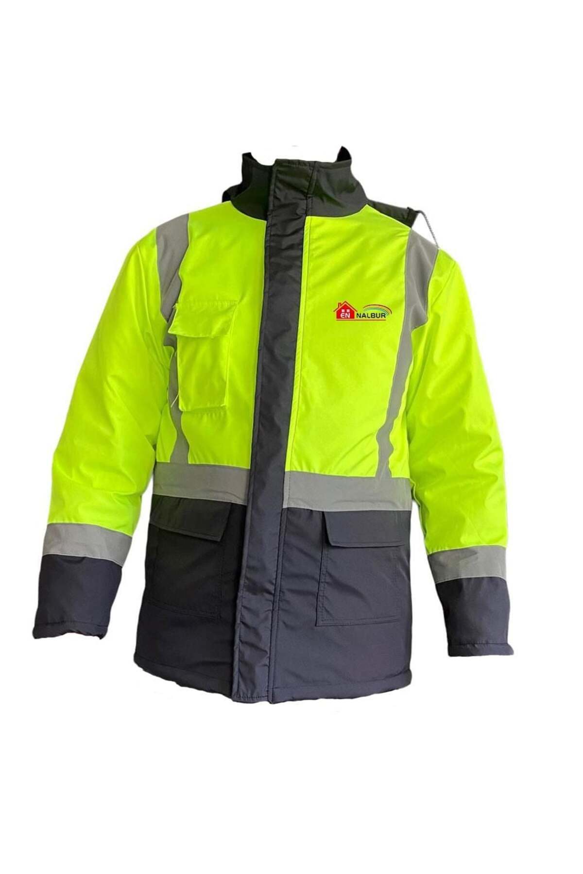Ennalbur Reflektörlü Parka Sarı Lacivert Small