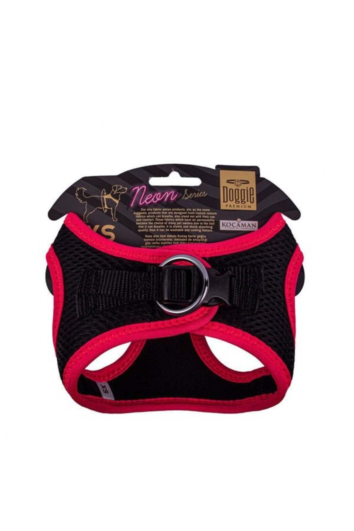 Doggie Havalı Dokuma Neon Küçük Irk Köpek Göğüs Tasması Xsmall Pembe 30-34 Cm