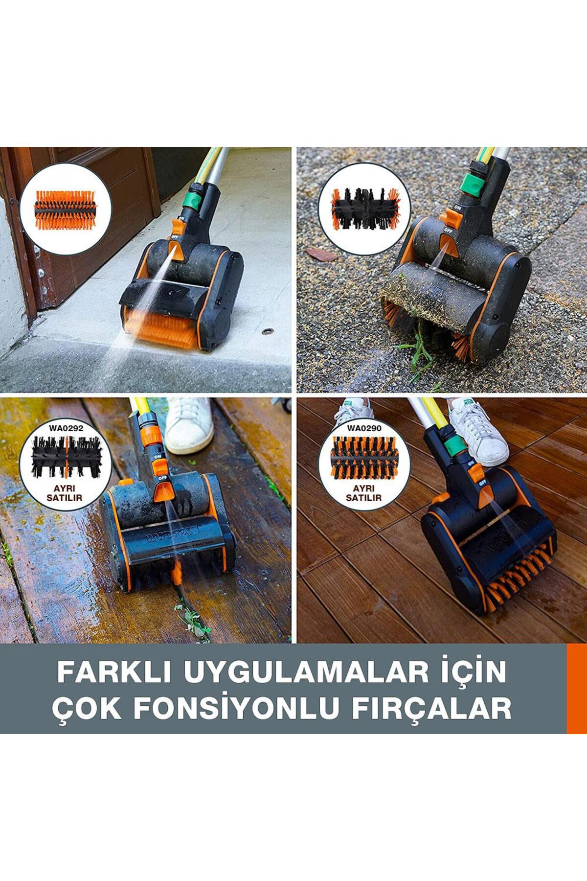 WORX WG441E 20Volt 4.0Ah. Li-ion Tek Akülü 165MM Profesyonel Çok Amaçlı Şarjlı Zemin Fırçası