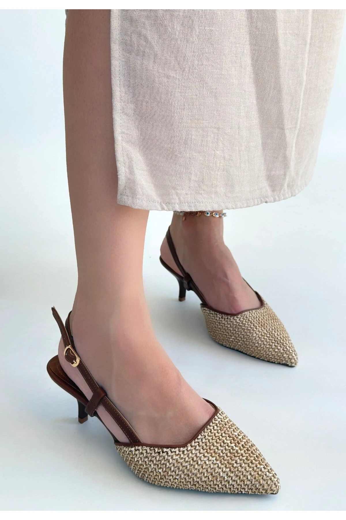 Natti Taba Cilt Topuklu Ayakkabı