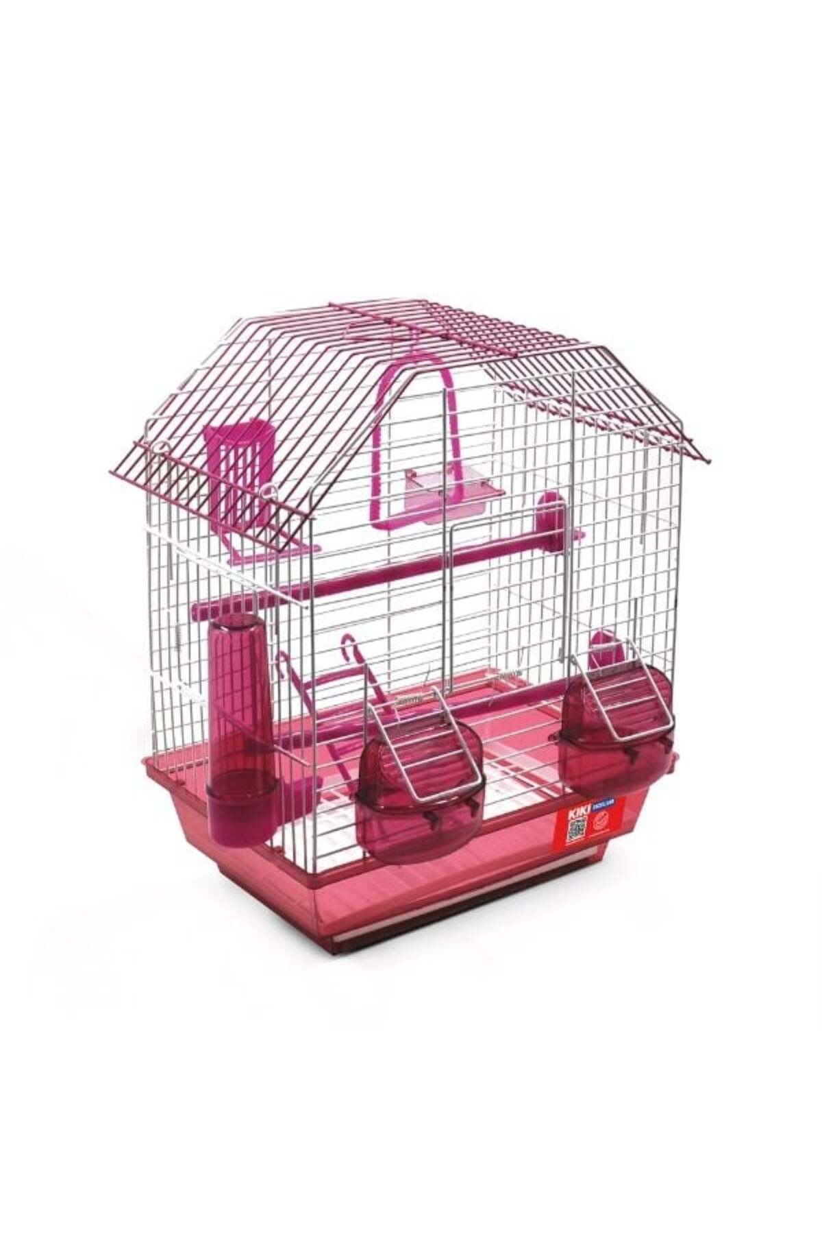 Kiki Excellent Portatif Dik Çatılı Muhabbet Kuşu Kafesi