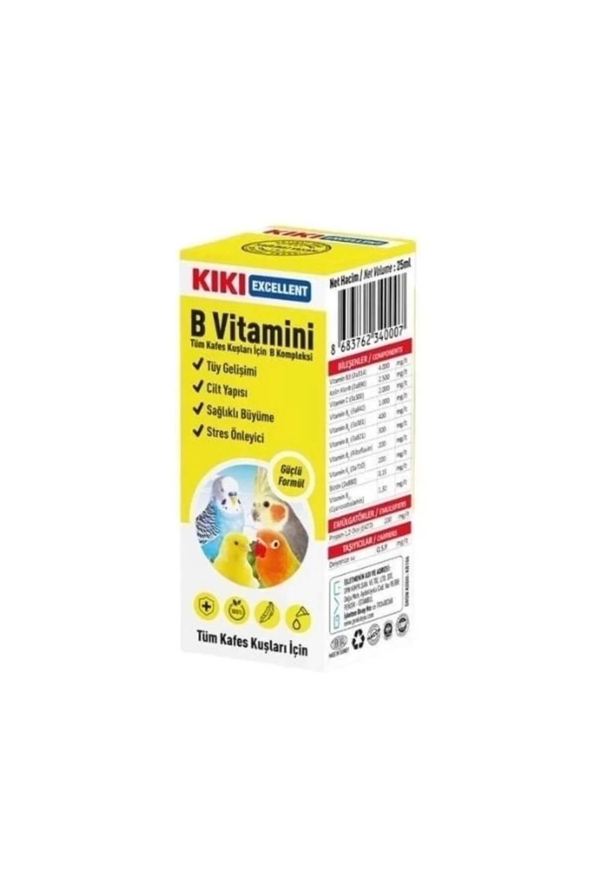 Kuşlar Için B Vitamini Sıvı Damla 25 ml