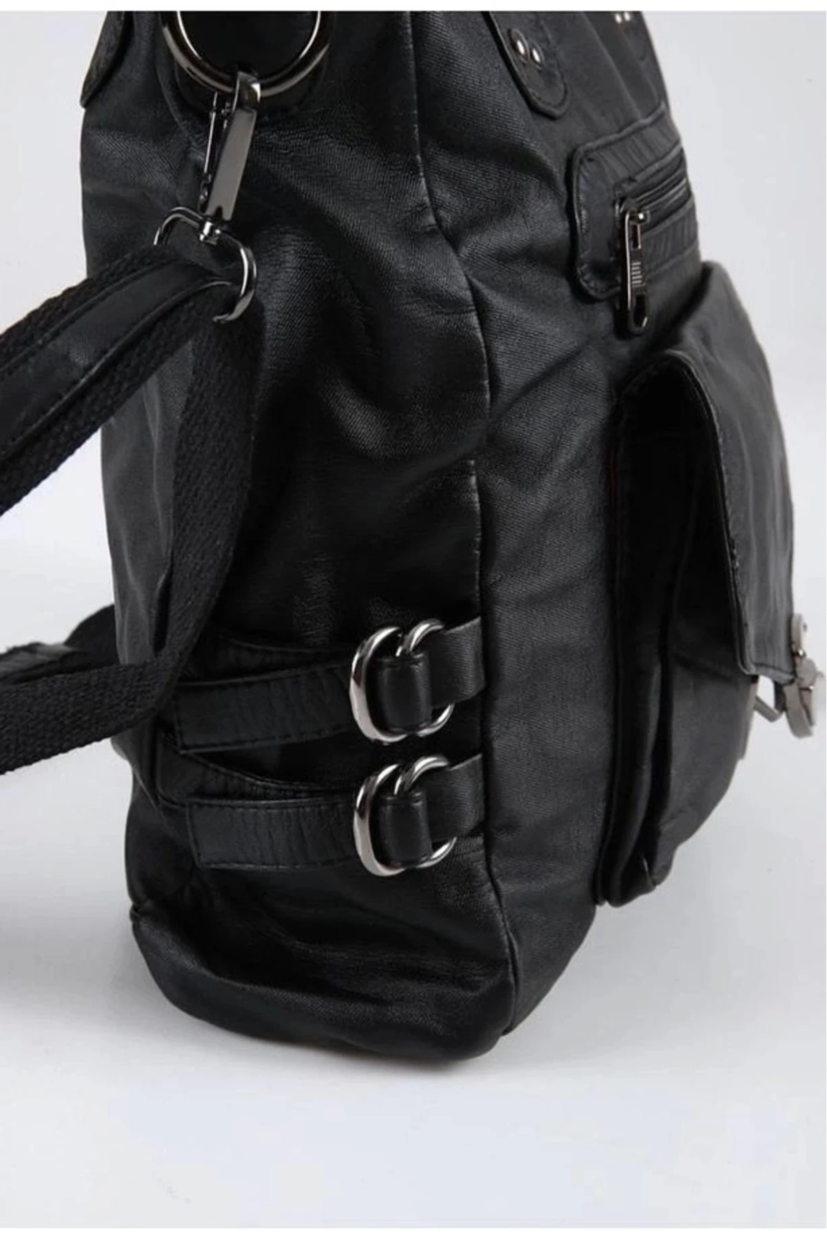 Asin Siyah Cilt Omuz Çantası