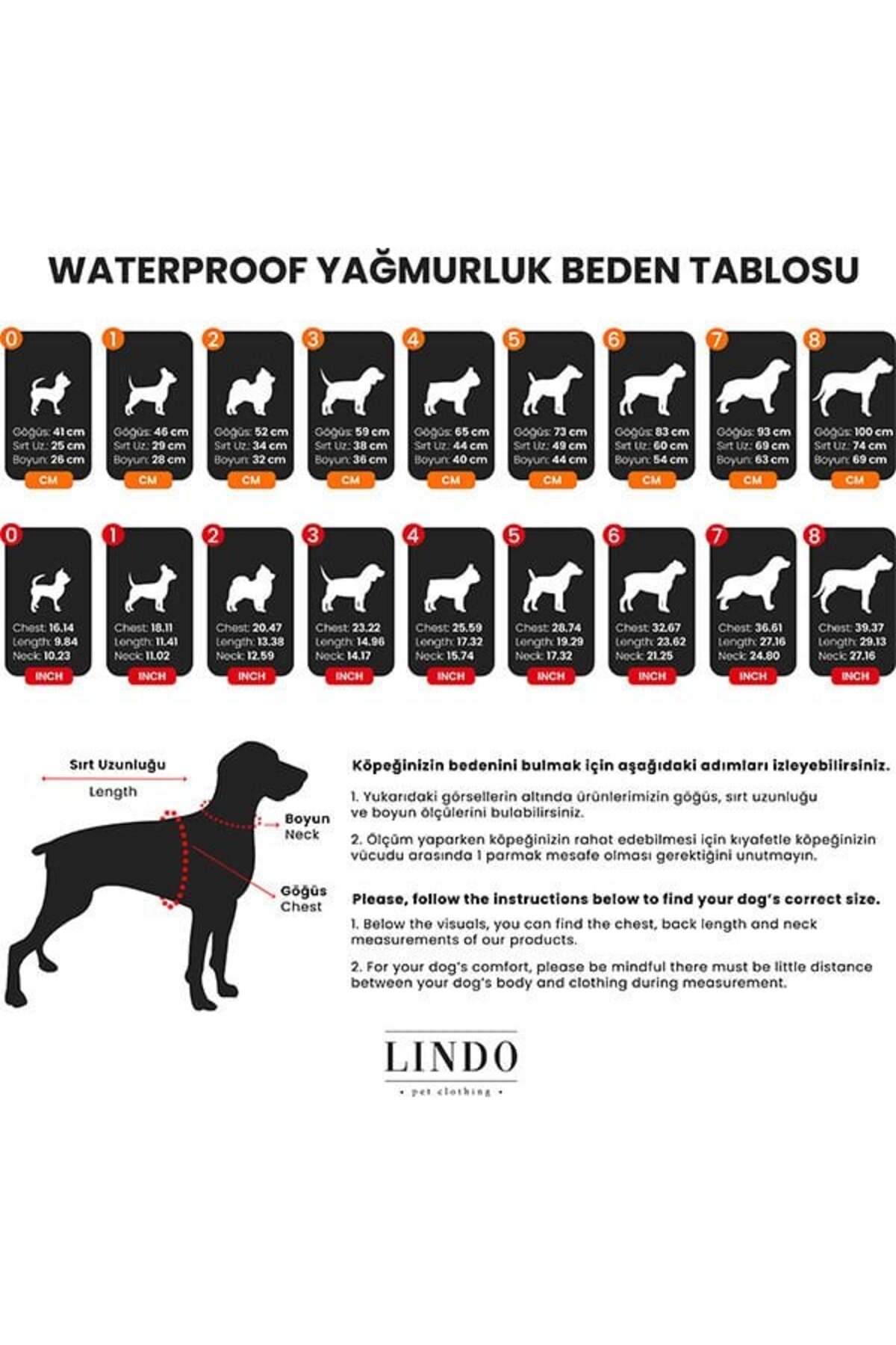 Lindo Dogs Aqua İçi Fileli Su Geçirmez Köpek Yağmurluğu Mavi Beden 5