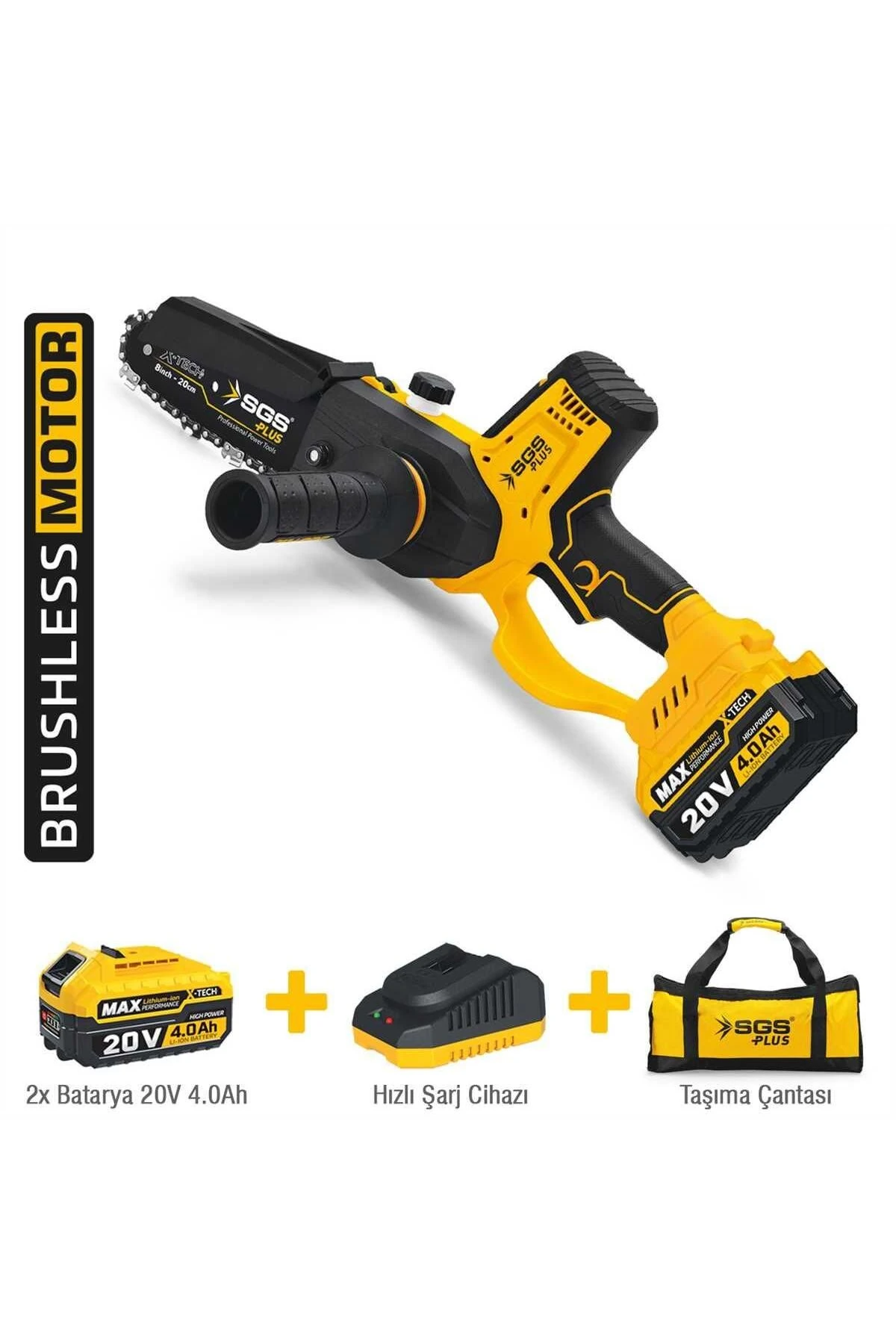 Sgs 5310 Zincirli Kömürsüz Ağaç Budama Testeresi 20 Volt