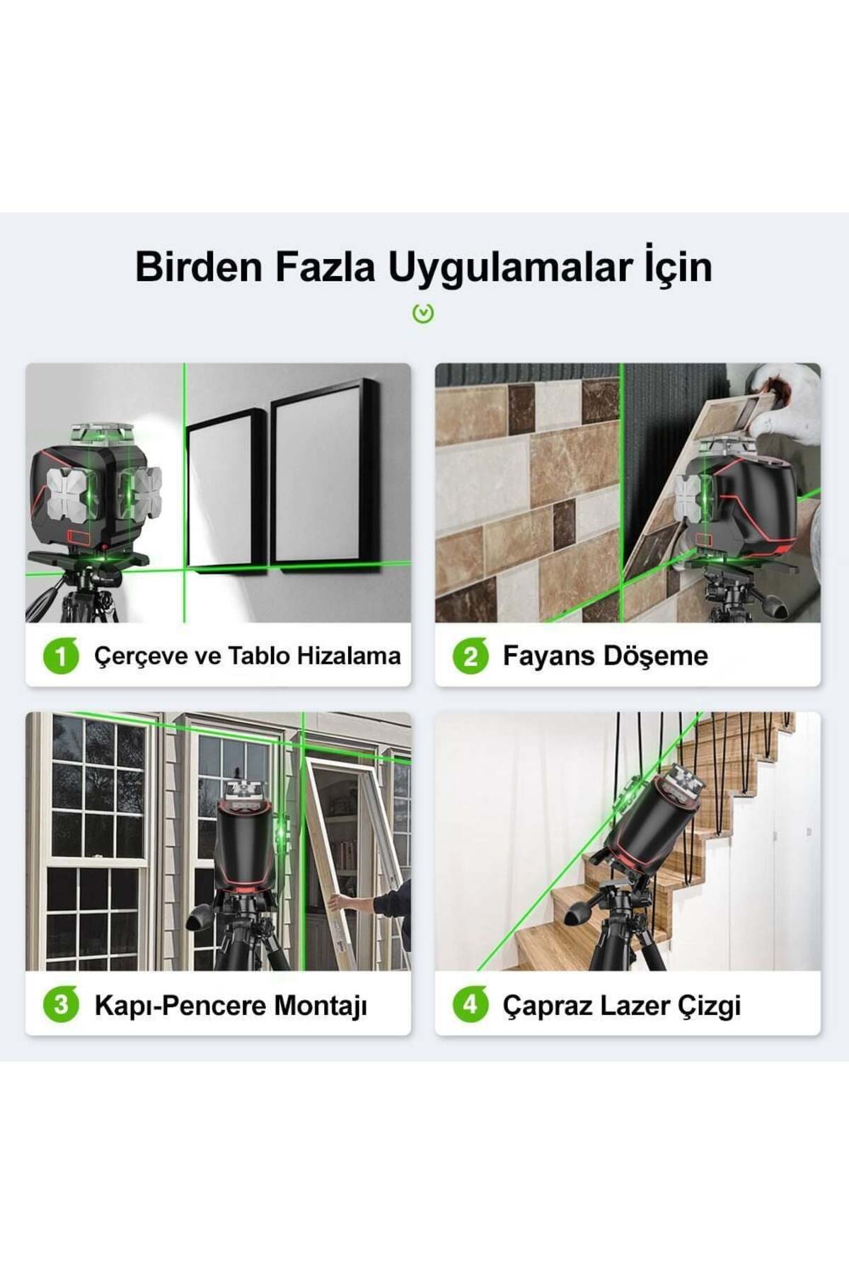 KOBB KBL36G 40 Metre Otomatik Hizalama Yeşil Lazer