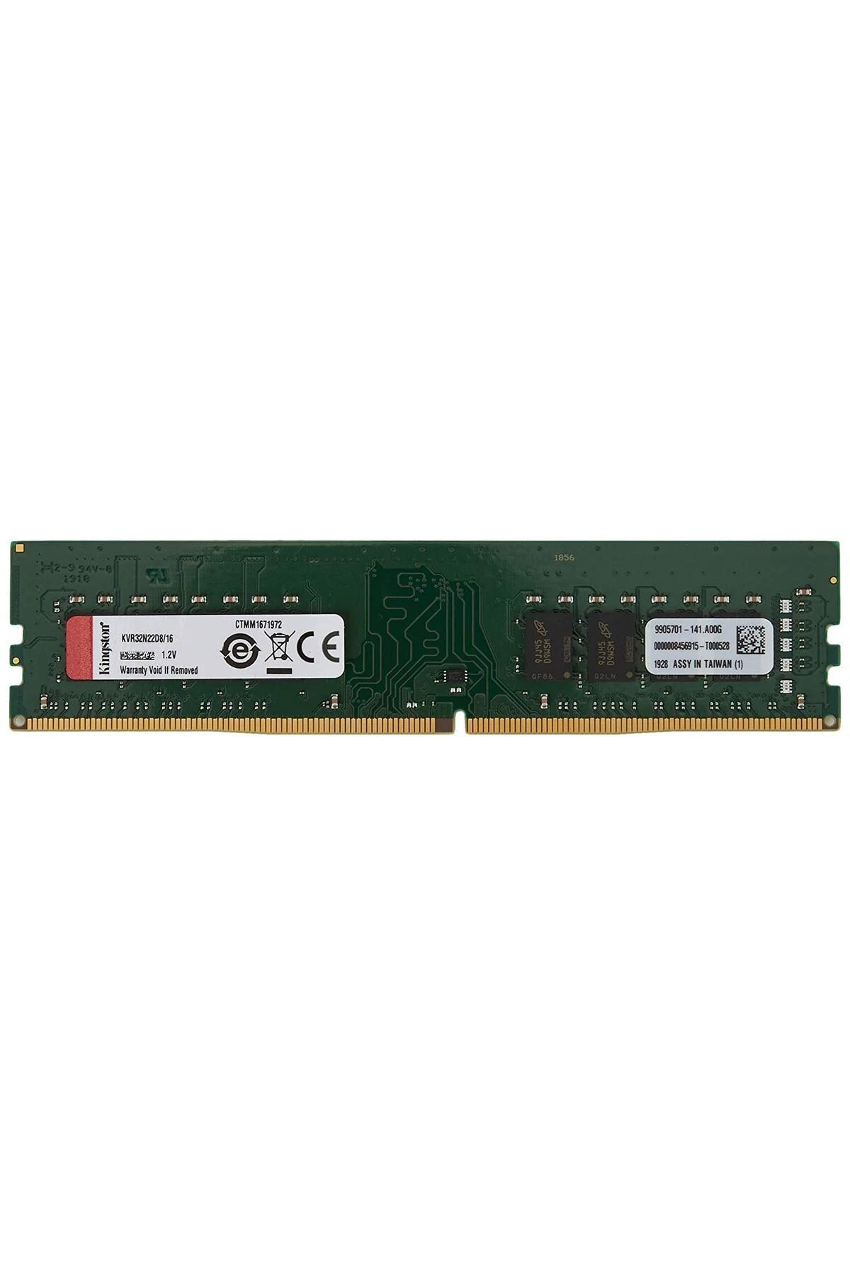 16 GB DDR4 3200MHZ KINGSTON CL22 DT KVR32N22D8/16