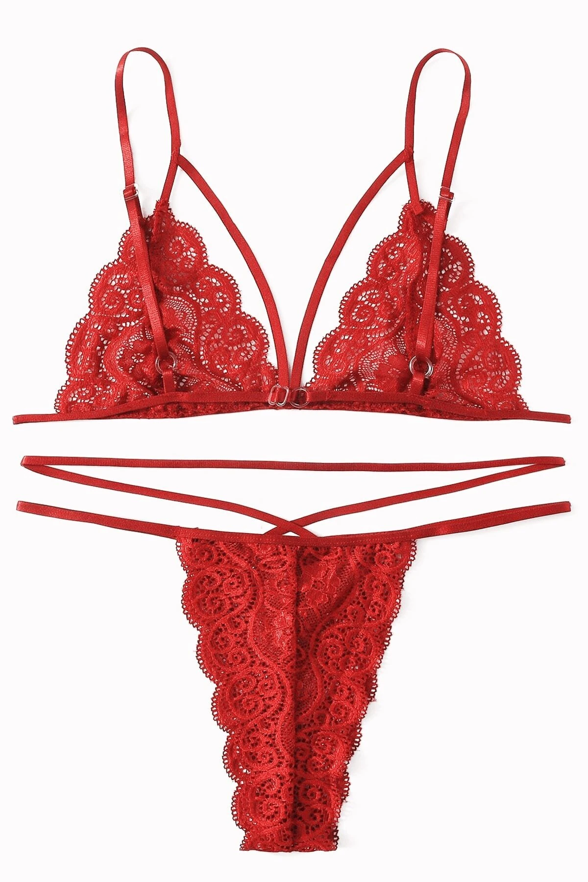 Kadın Kırmızı Dantel Sütyen Külot Takımı – Modern, Konforlu ve Günlük Kombinlere Uygun