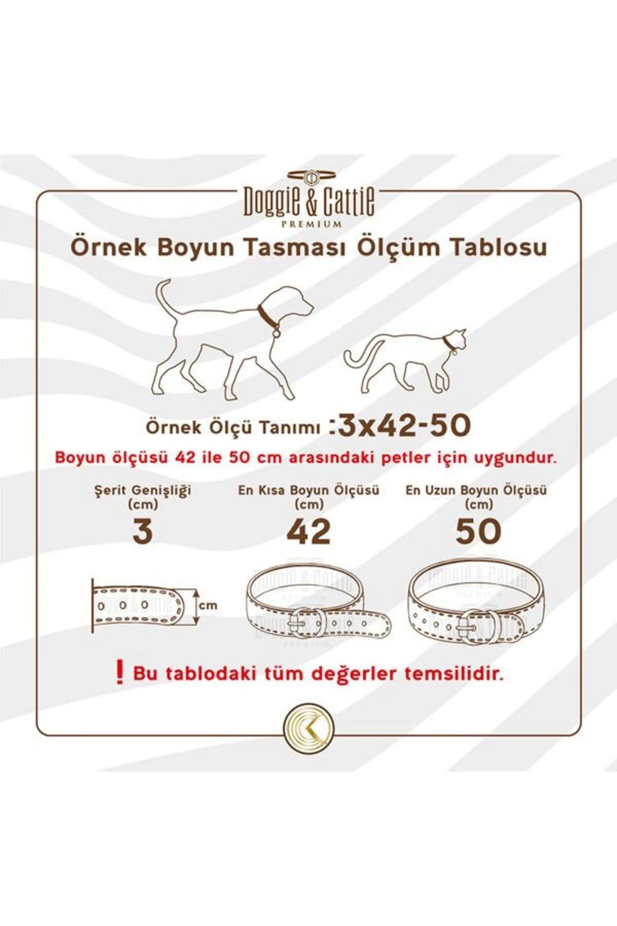 Cattie Boncuklu Deri Küçük Irk Köpek ve Kedi Boyun Tasması Xsmall Camel 1x12-16 Cm