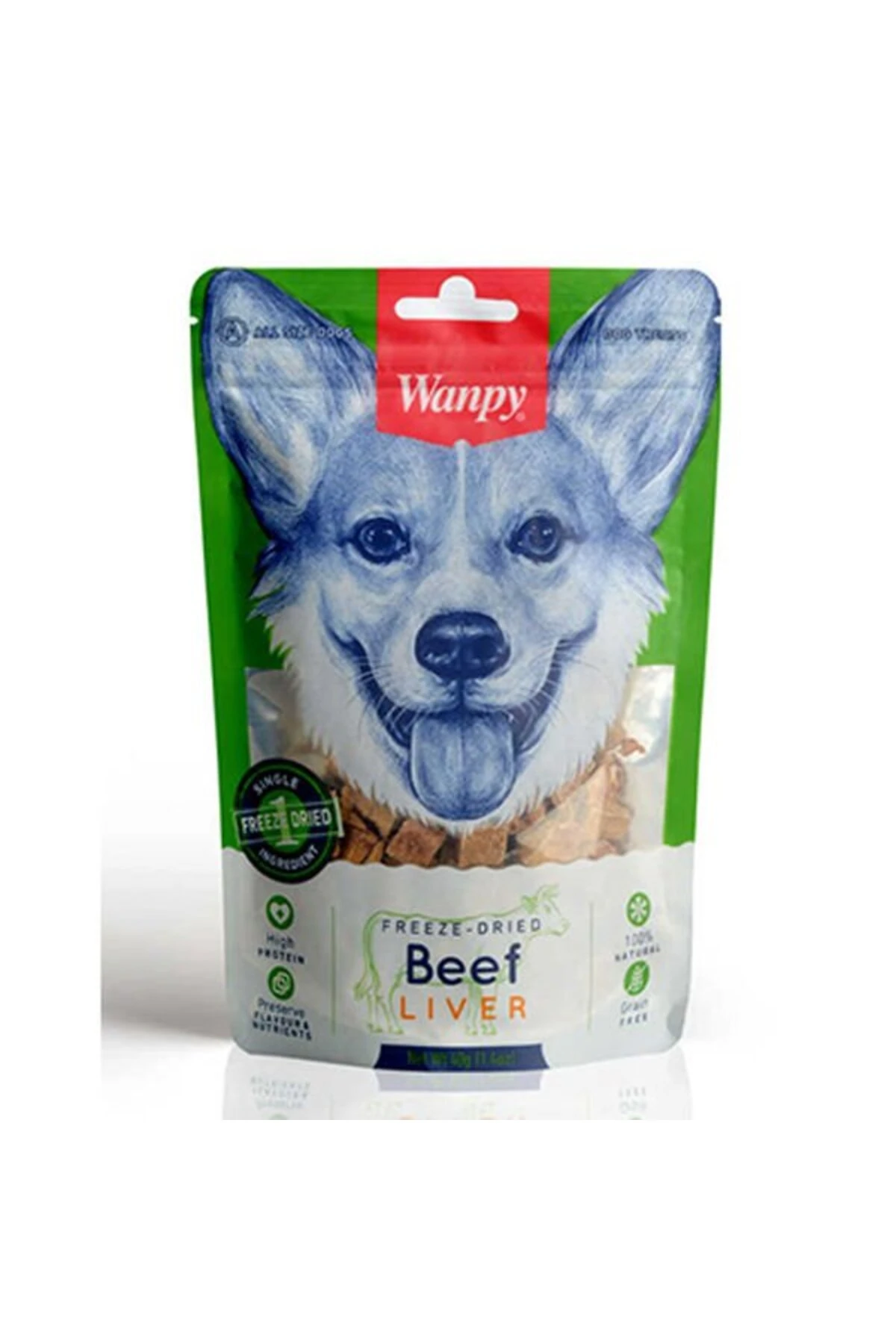 Wanpy Kurutulmuş Dana Ciğerli Köpek Ödül Maması 40 Gr