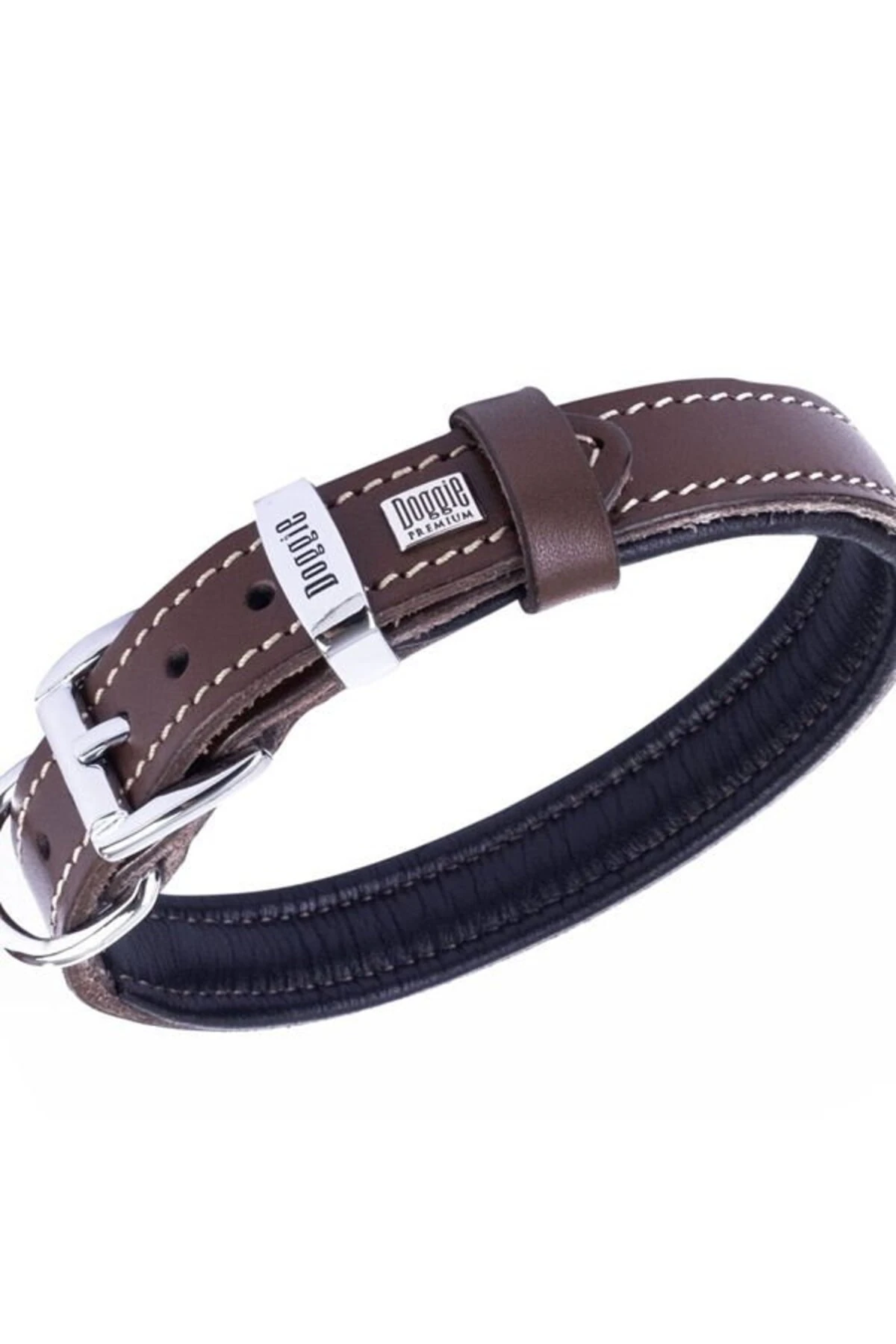 Doggie Konfor Deri Köpek Boyun Tasması Small Kahverengi 2x30-35 Cm