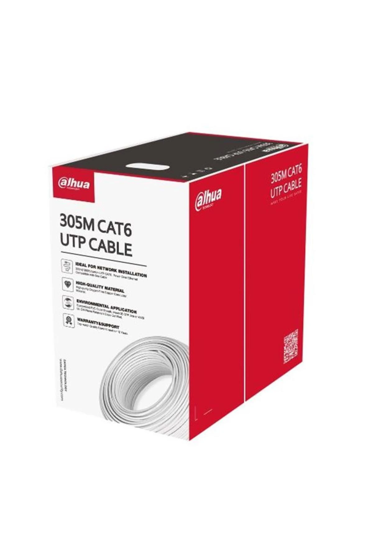 DAHUA DH-PFM920I-6UN-C UTP CAT6 305 METRE %100 BAKIR GRİ RENK BAKIR KABLO
