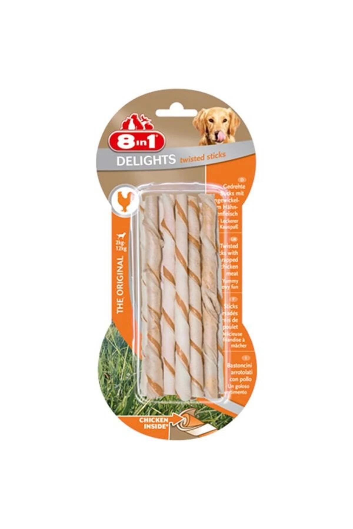 8 In 1 Delights Twisted Tavuklu Burgu Köpek Kemik Ödülü 10x55 Gr - 5910193