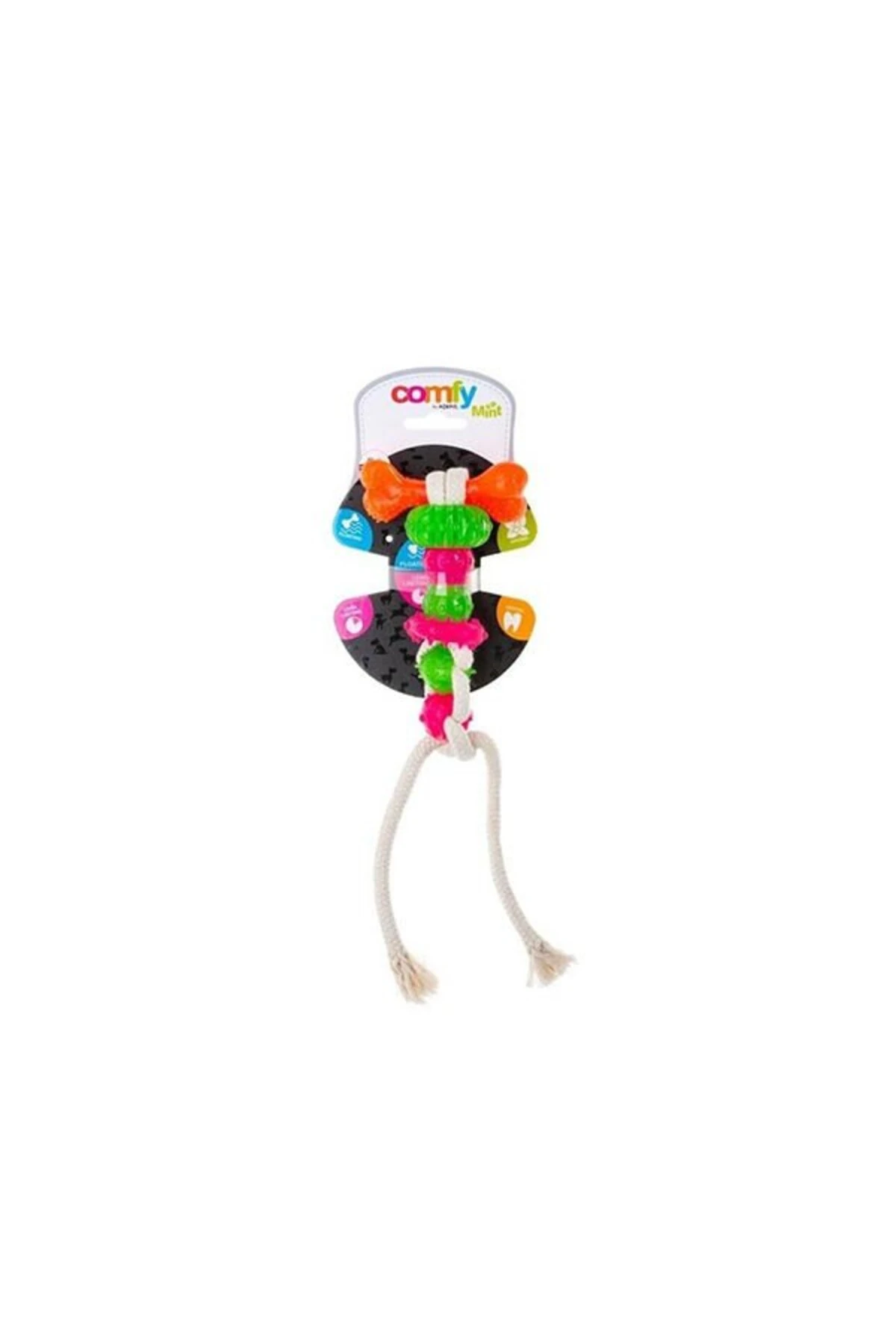 Comfy Toy 7 Parçalı Diş Temizleme Plastik Köpek Oyuncağı
