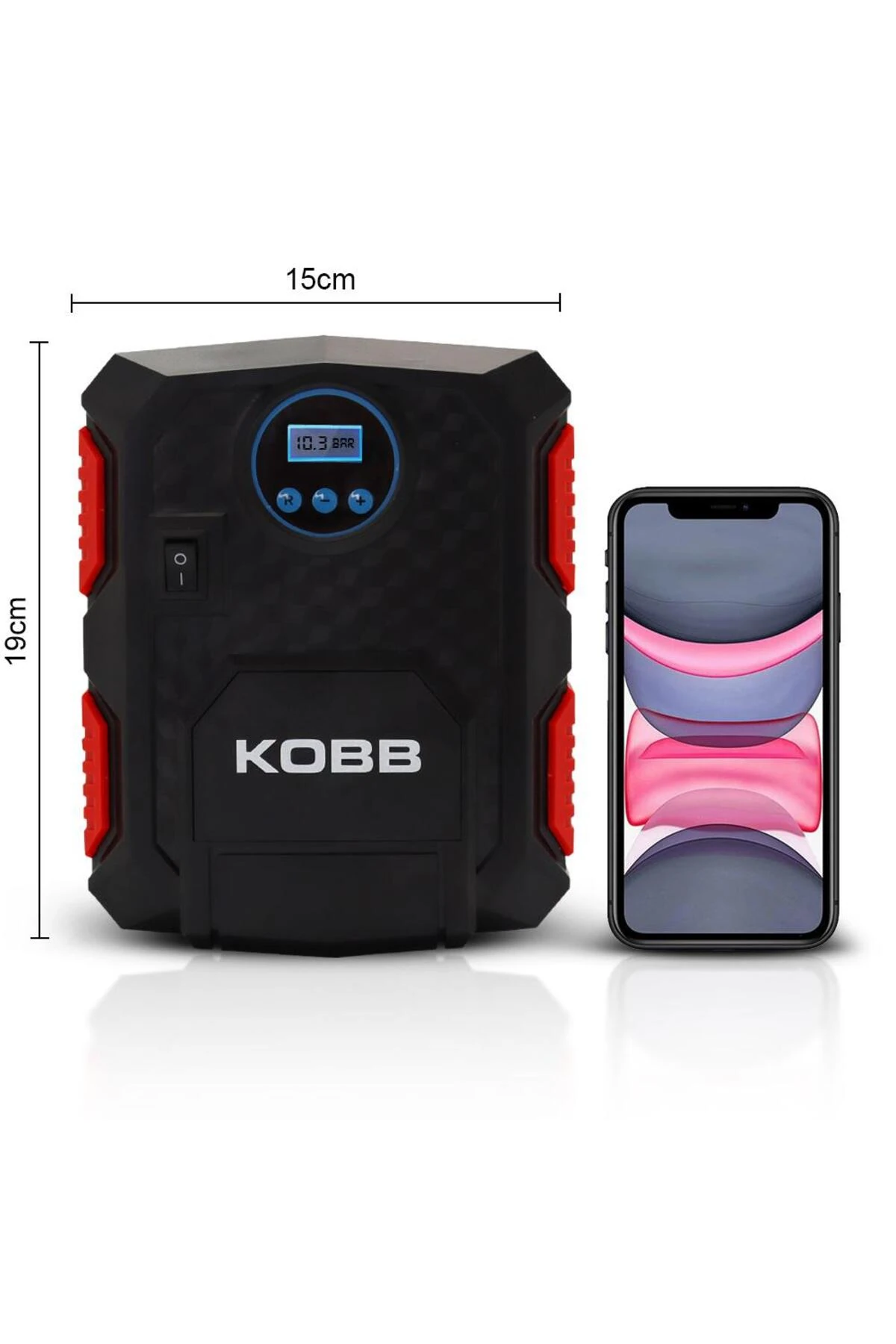 KB200 12Volt 150 PSI Ayarlanabilir Dijital Basınç Göstergeli Hava Lastik Şişirme Pompası