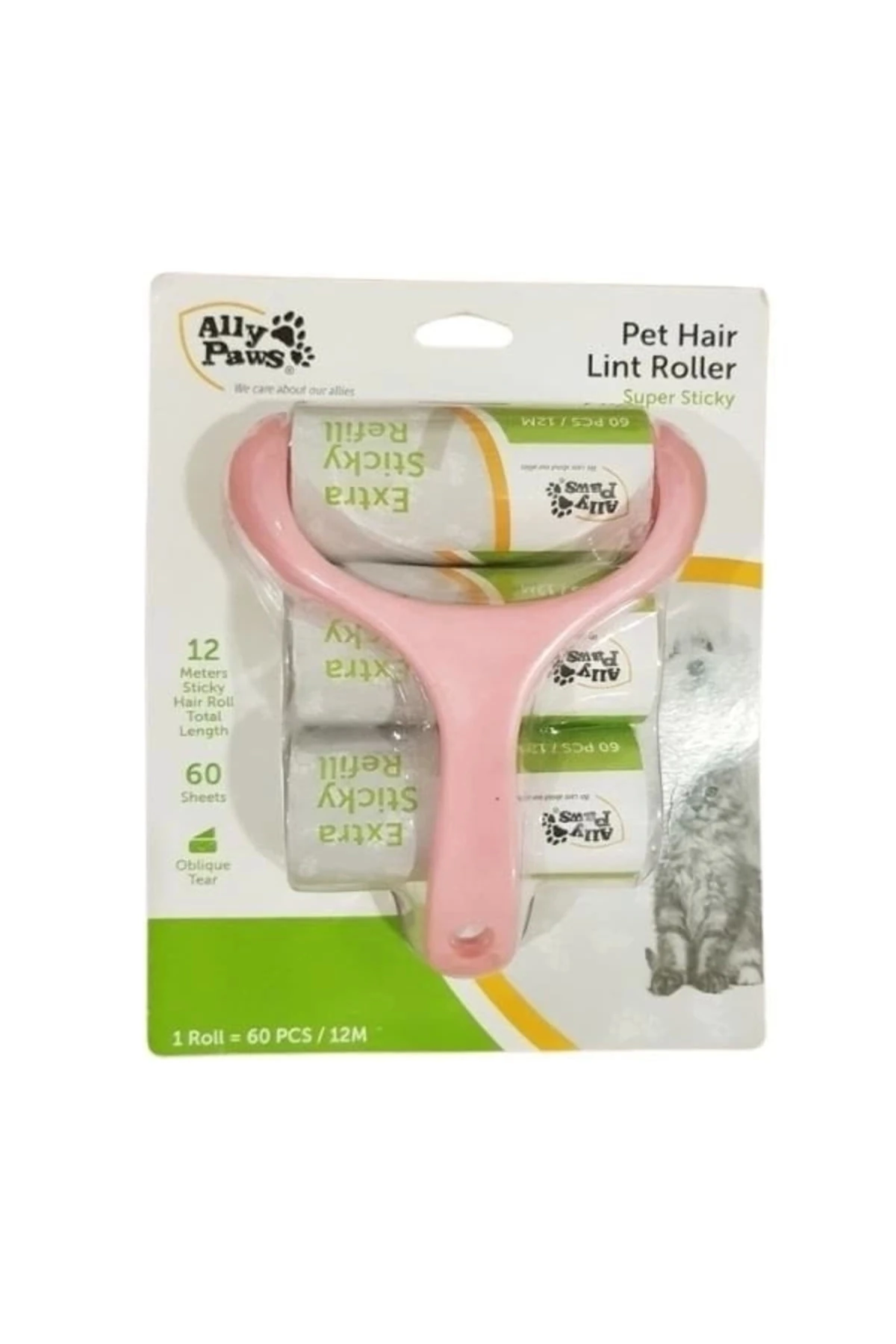 Ally Paws Kedi Ve Köpek Tüy Toplama Rulosu 60 Yaprak