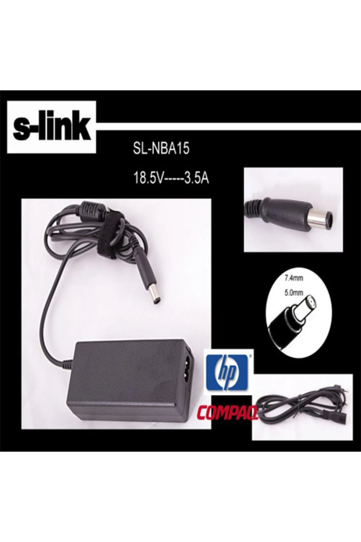 S-LINK SL-NBA15 18.5V 3.5A 7.4*5.0MM Notebook Adaptörü