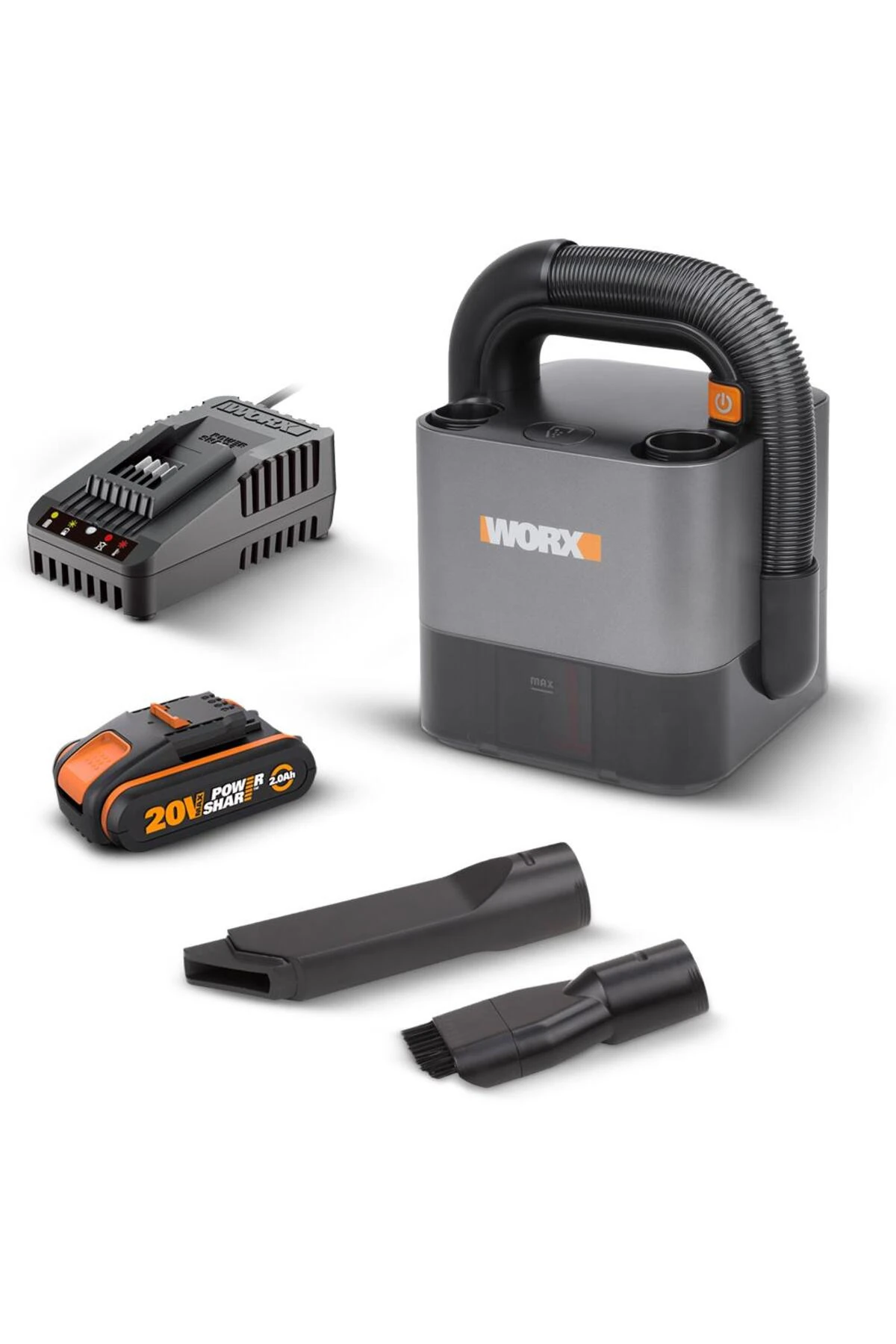 WORX WX030 20Volt 2.0Ah. 30W/10Kpa Li-ion Flexi Esnek Hortumlu Profesyonel Kompakt Şarjlı Süpürge