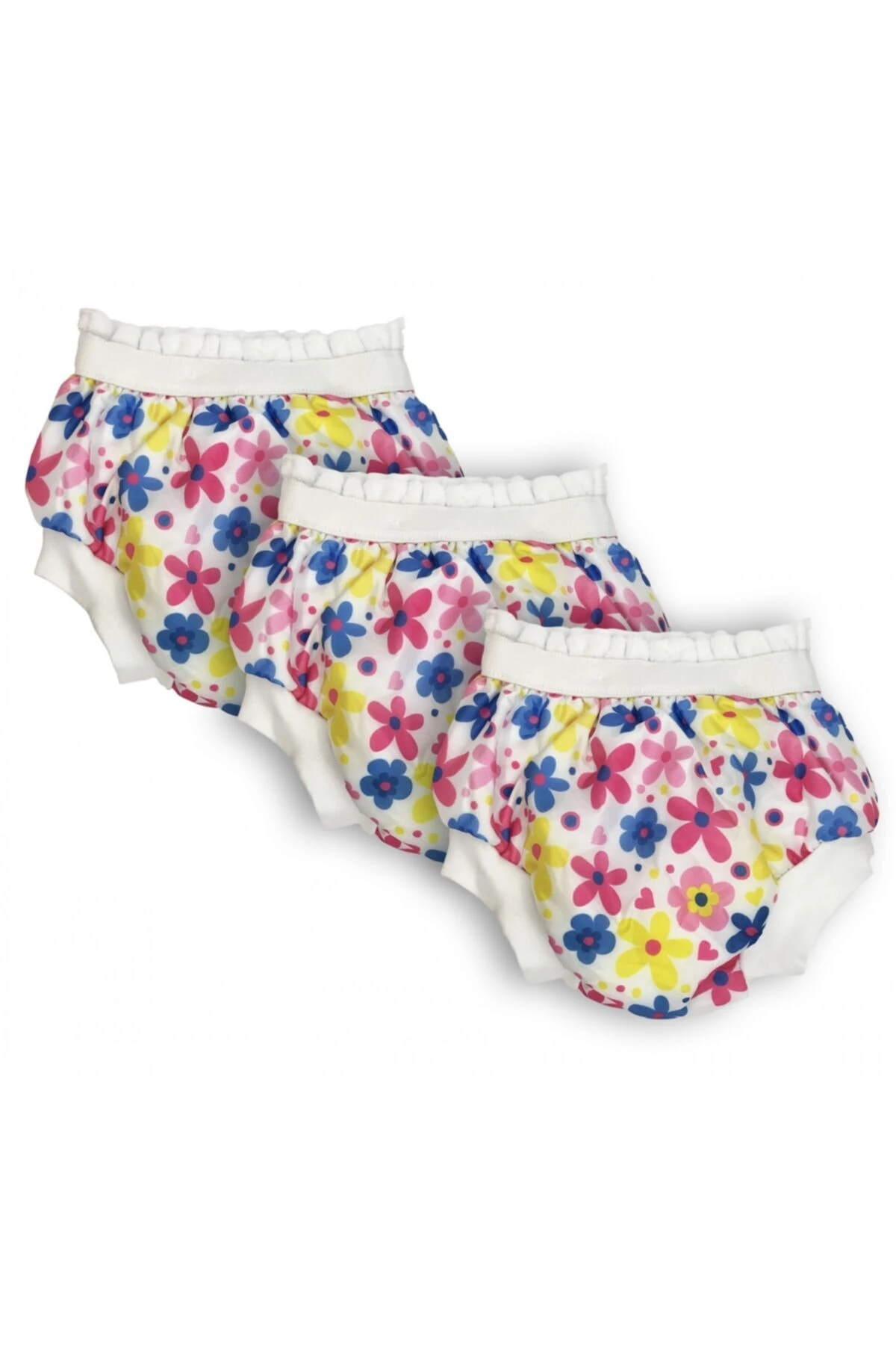 Edolika Sema Baby 3'lü Desenli Lüks Alıştırma Külodu No.1 10-15 kg - Flowers