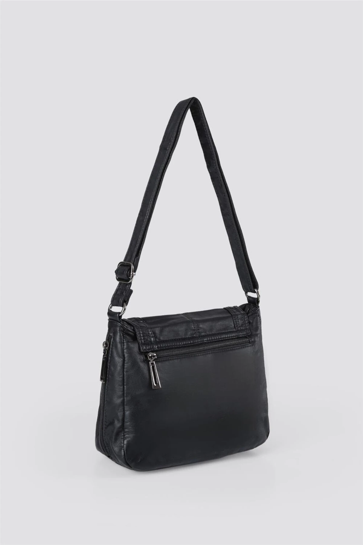 Ziwen Siyah Cilt Omuz Çantası