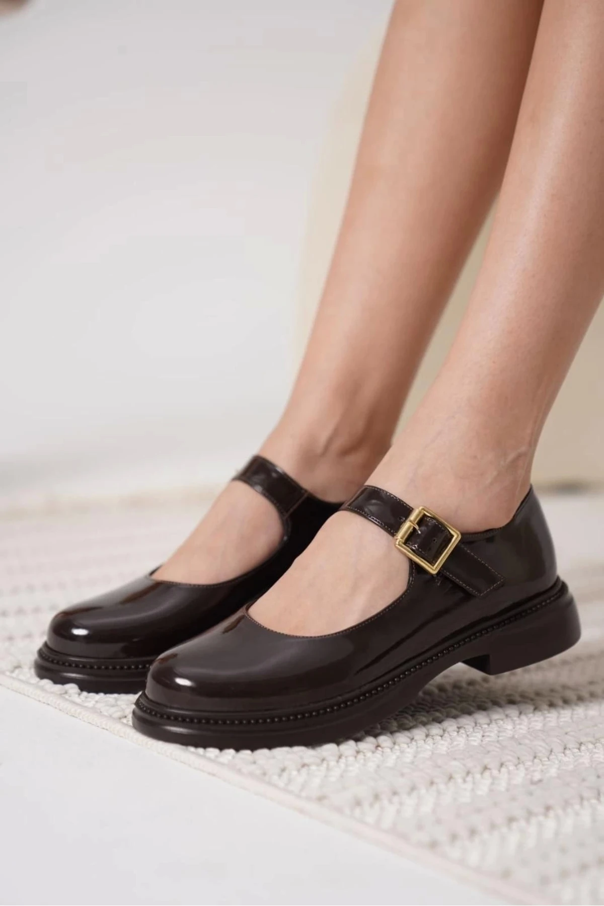 Yokox Kahverengi Rugan Oxford Ayakkabı