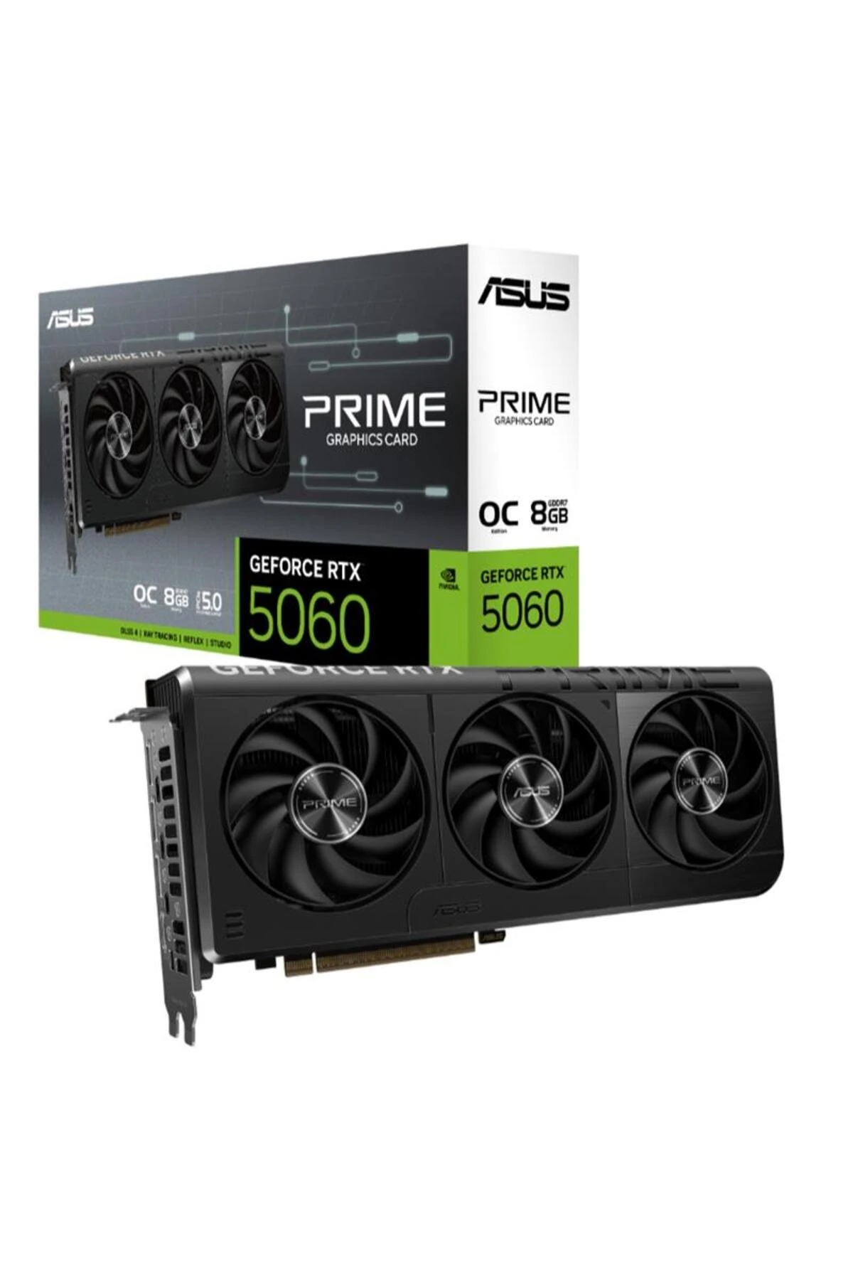 ASUS GEFORCE PRIME-RTX5060-O8G 8GB GDDDR7 128BIT 1XHDMI 3XDP EKRAN KARTI