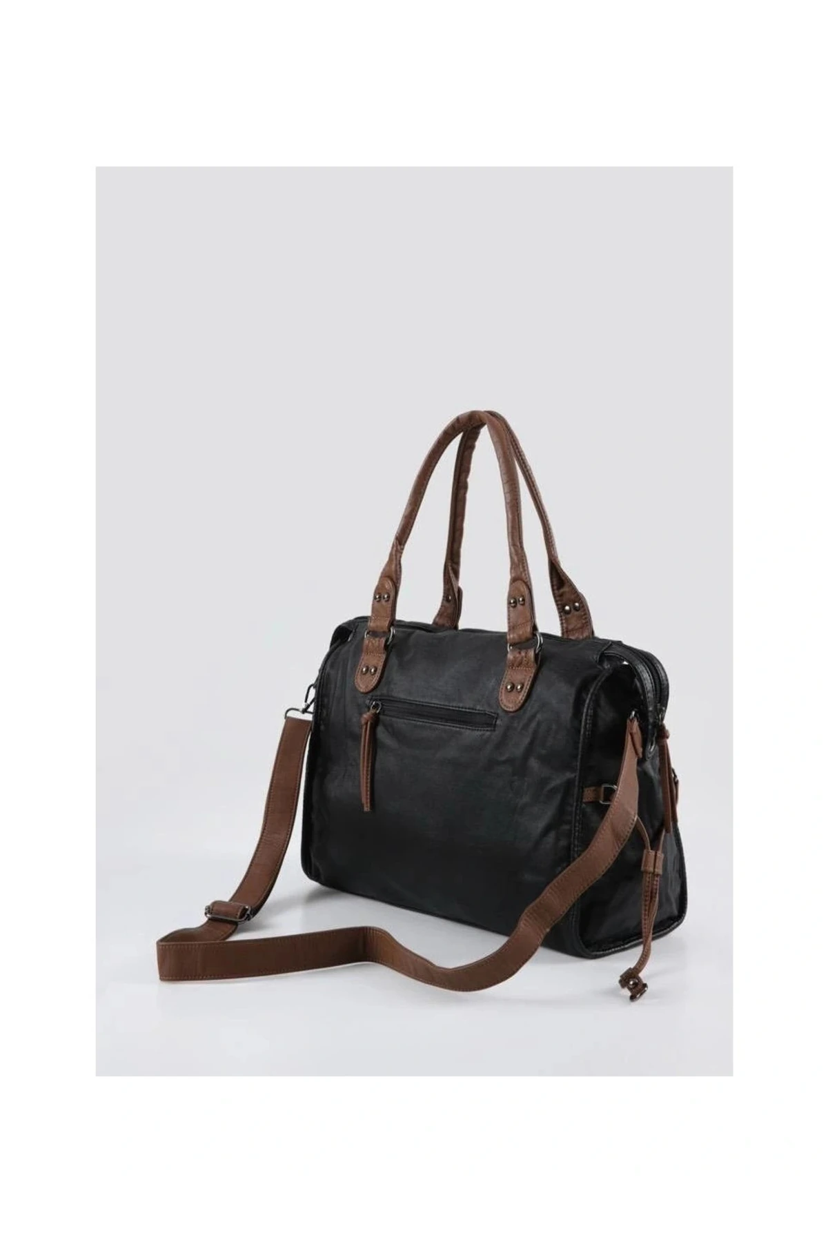 eyesof Muert Siyah Cilt Omuz Askılı El Çantası