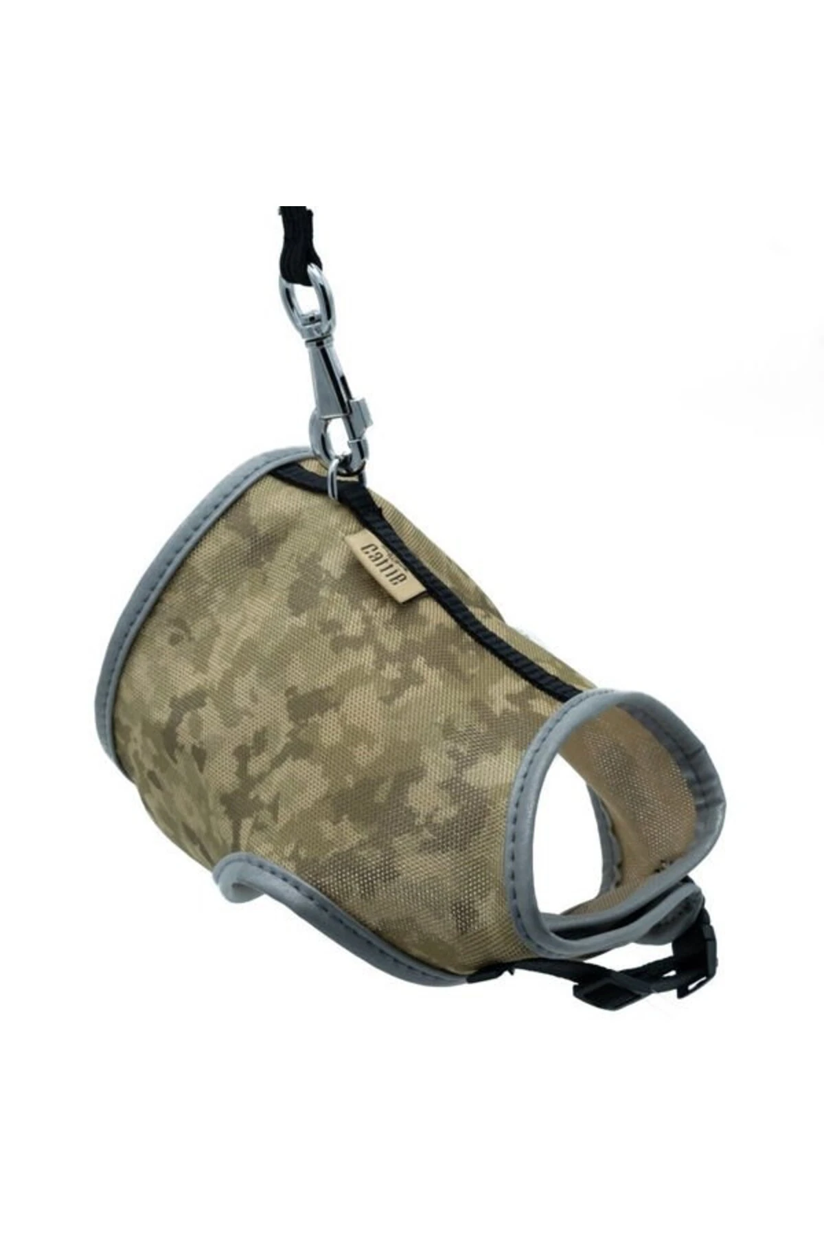 Cattie Havalı Dokuma Kedi Göğüs ve Gezdirme Takımı Medium Kamuflaj 1x25-35 Cm