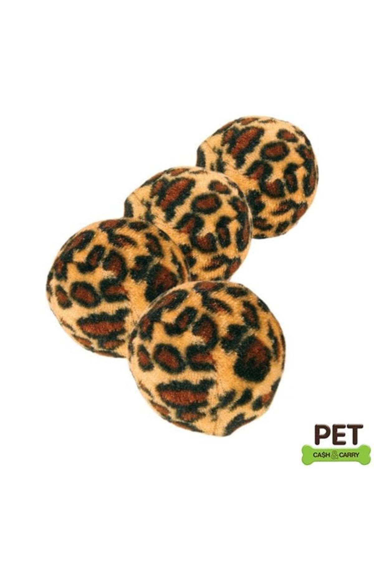 Trixie Leopar Desenli Top Kedi Oyuncağı 4 Adet 4 Cm