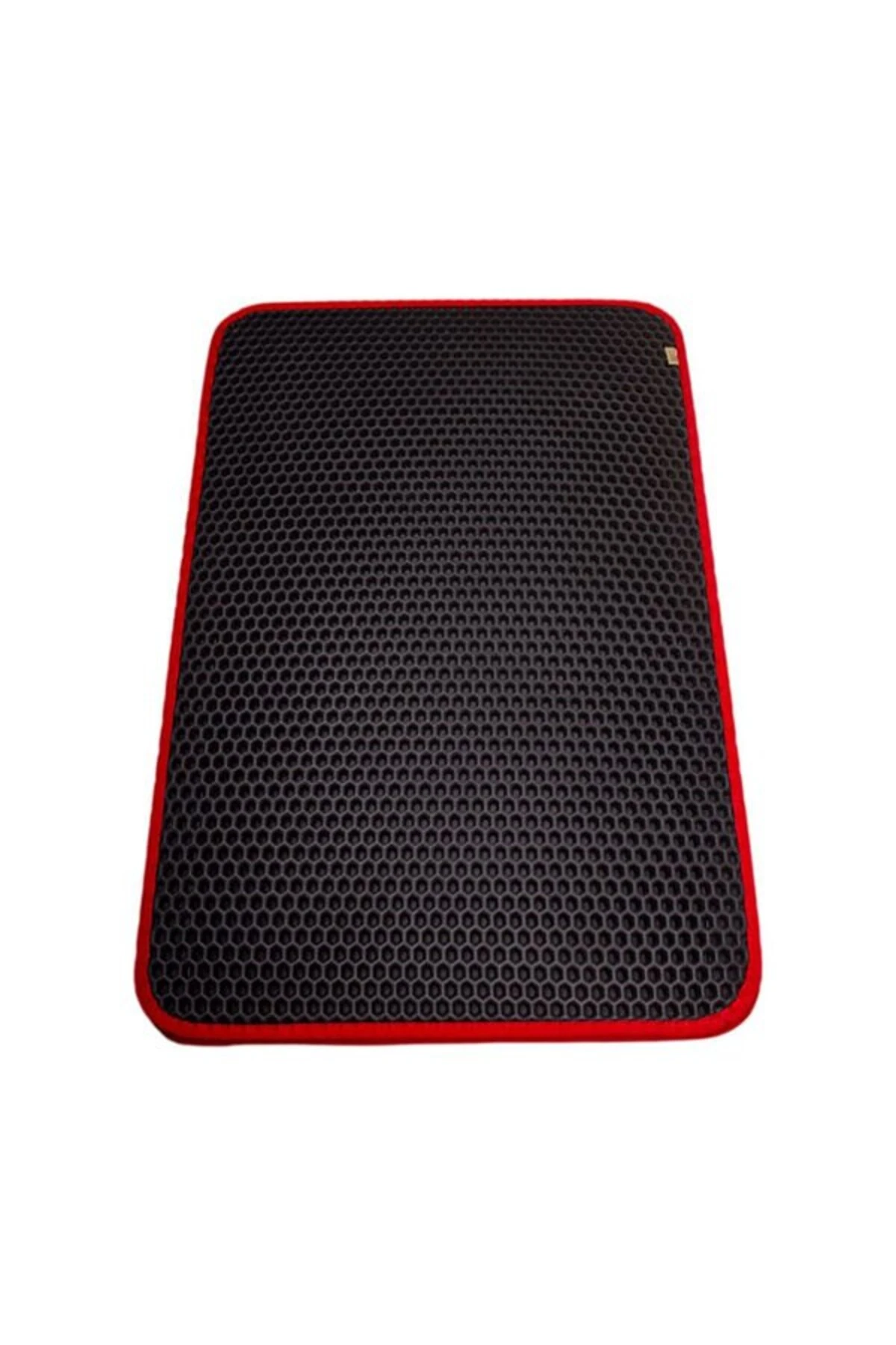 Cattie Altıgen Model Kum Toplayıcı Fonksiyonel Kedi Paspası Large Kırmızı 50x75 Cm