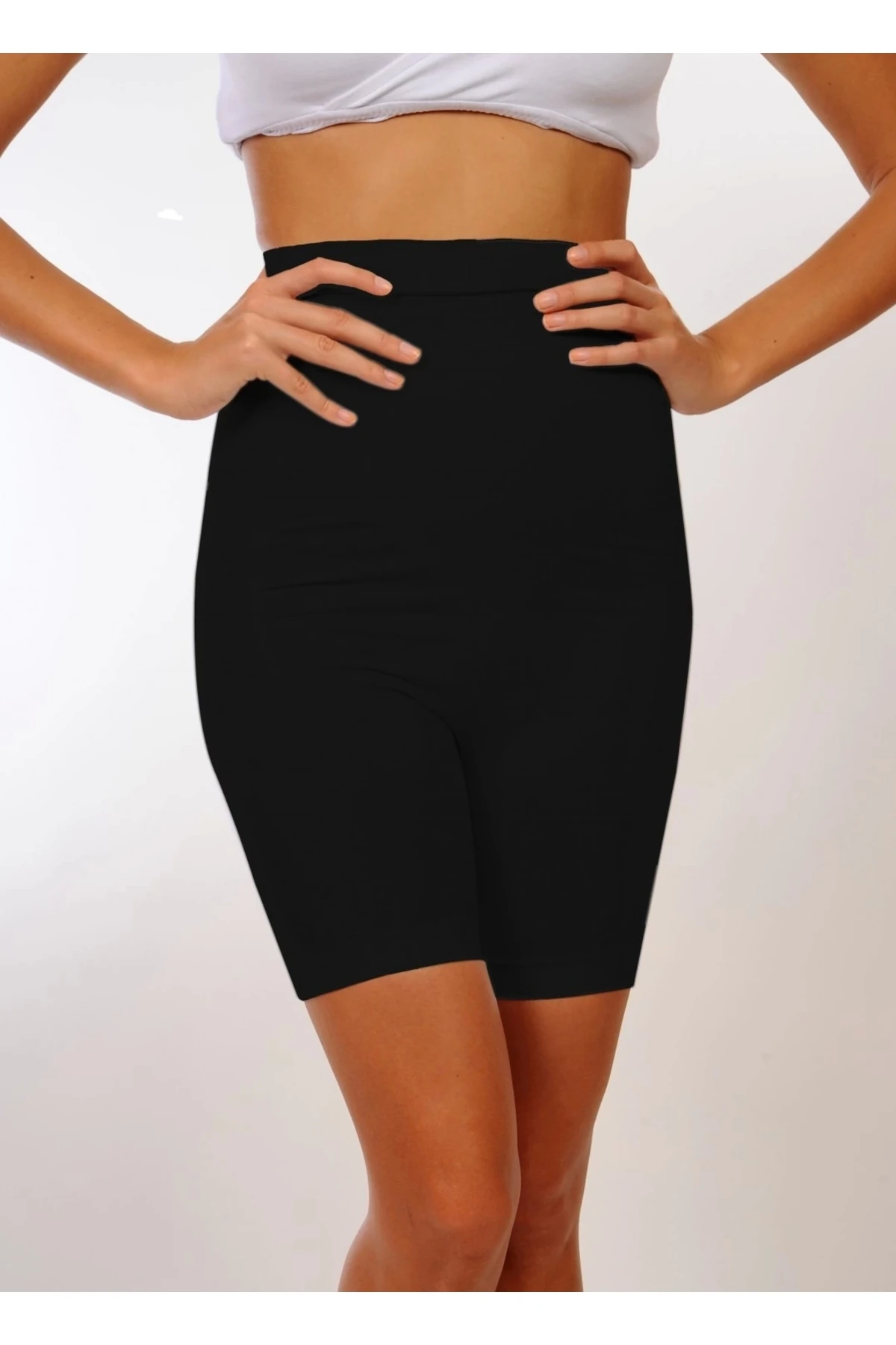 Silikonlu Toparlayıcı Korse - Siyah L