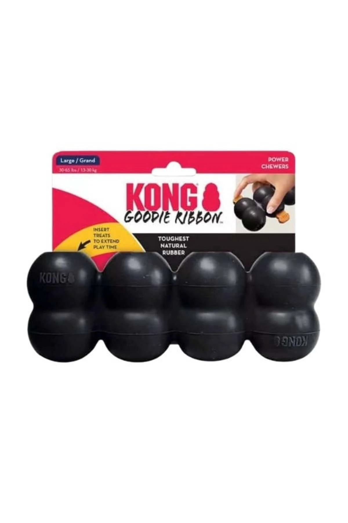 Kong Goodie Ribbon Çoklu Top Şeklinde Köpek Oyuncağı Medium Siyah