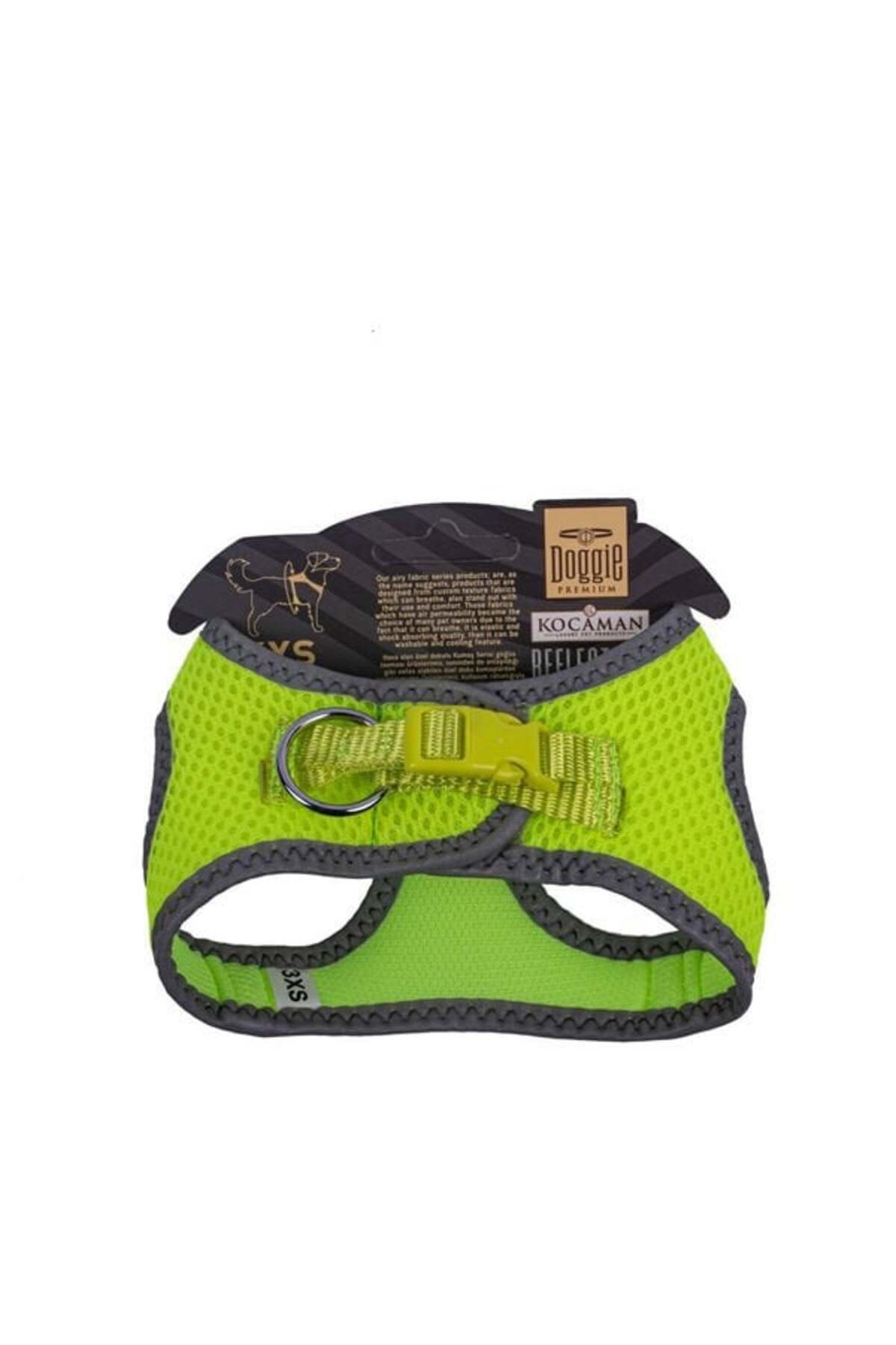 Doggie Havalı Dokuma Reflektör Küçük Irk Köpek Göğüs Tasması Xxxsmall Sarı 22-26 Cm