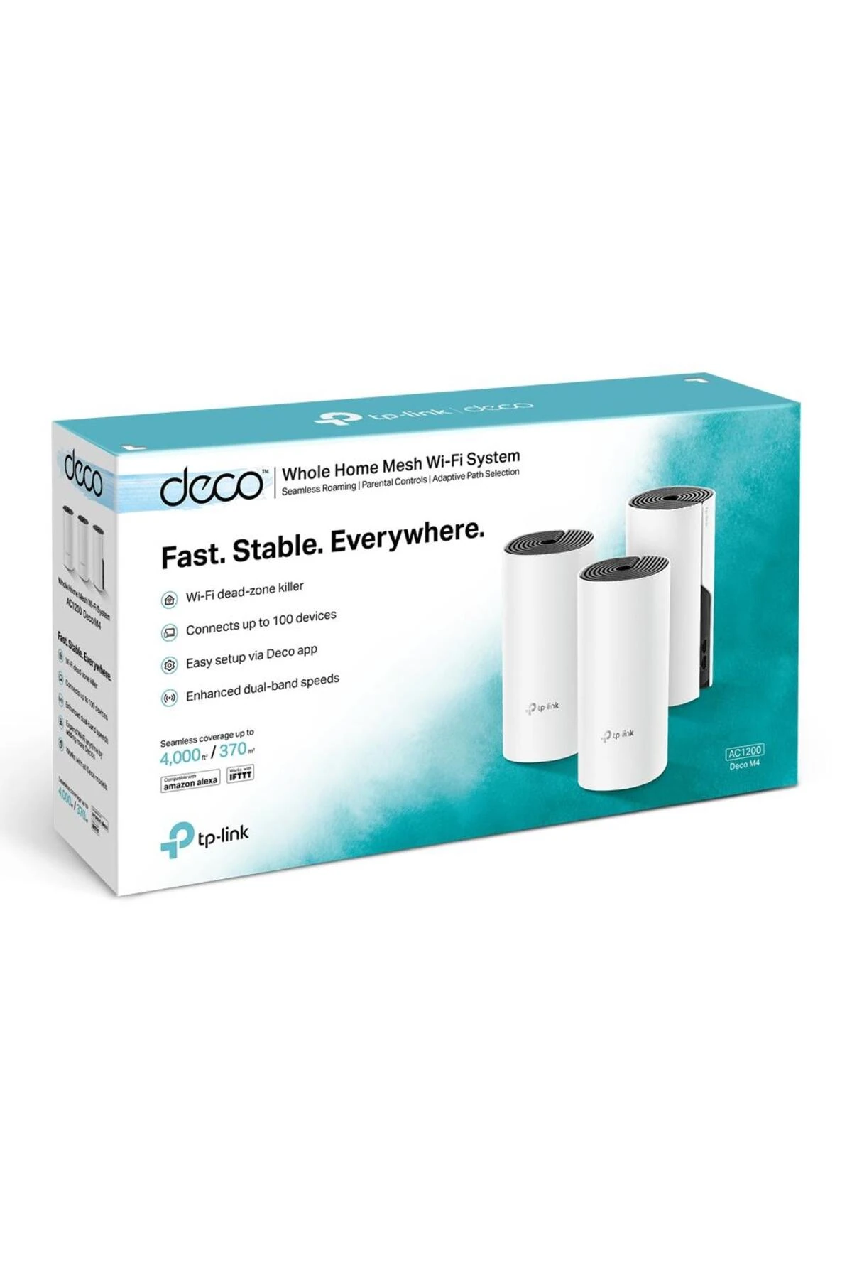 TP-LINK DECO M4 1200MBPS MESH WI-FI SİSTEMİ (ÜÇLÜ)