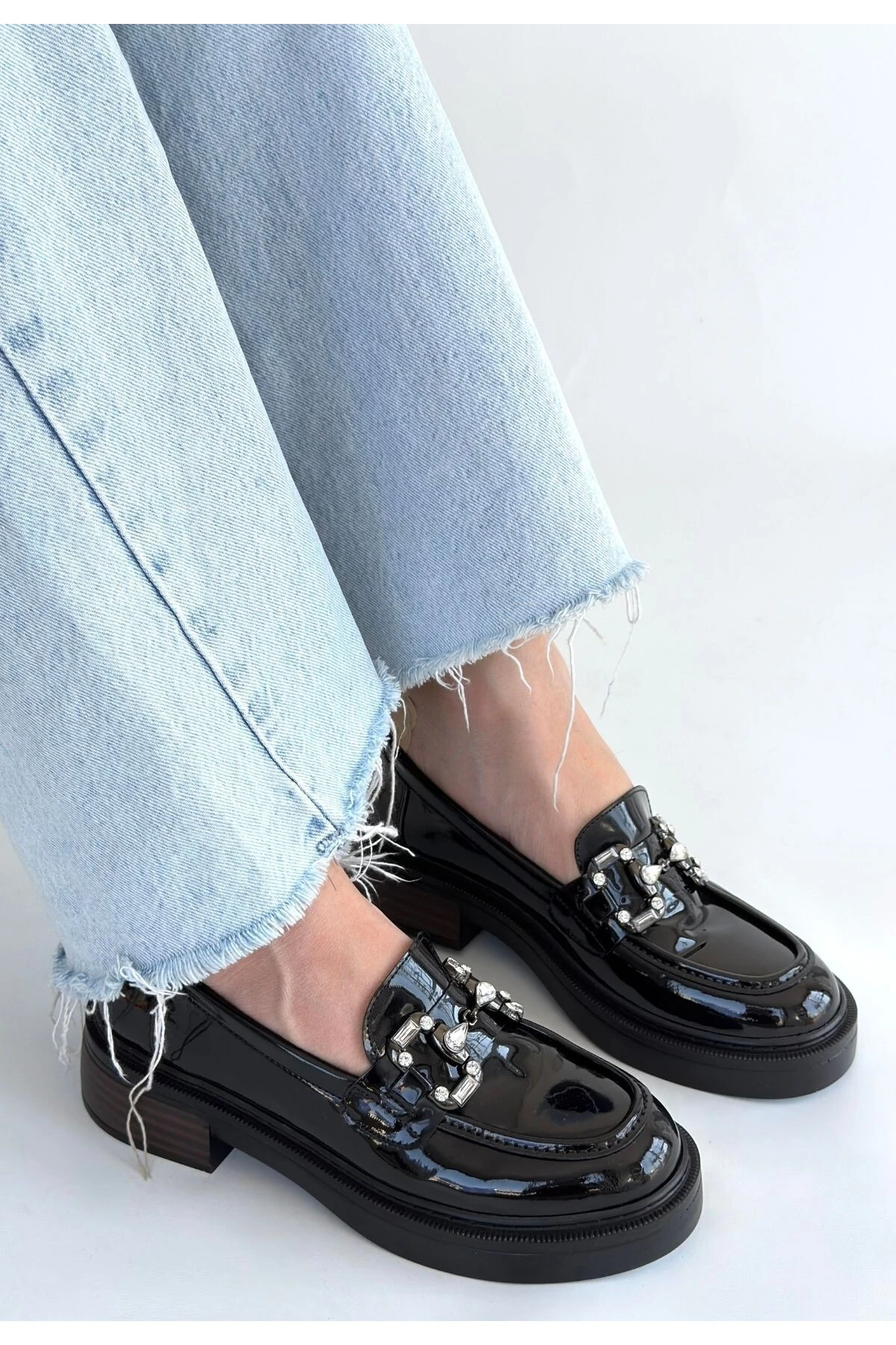 Ertin Siyah Rugan Oxford Ayakkabı - Ortopedik Taban, Günlük & Ofis Şıklığı