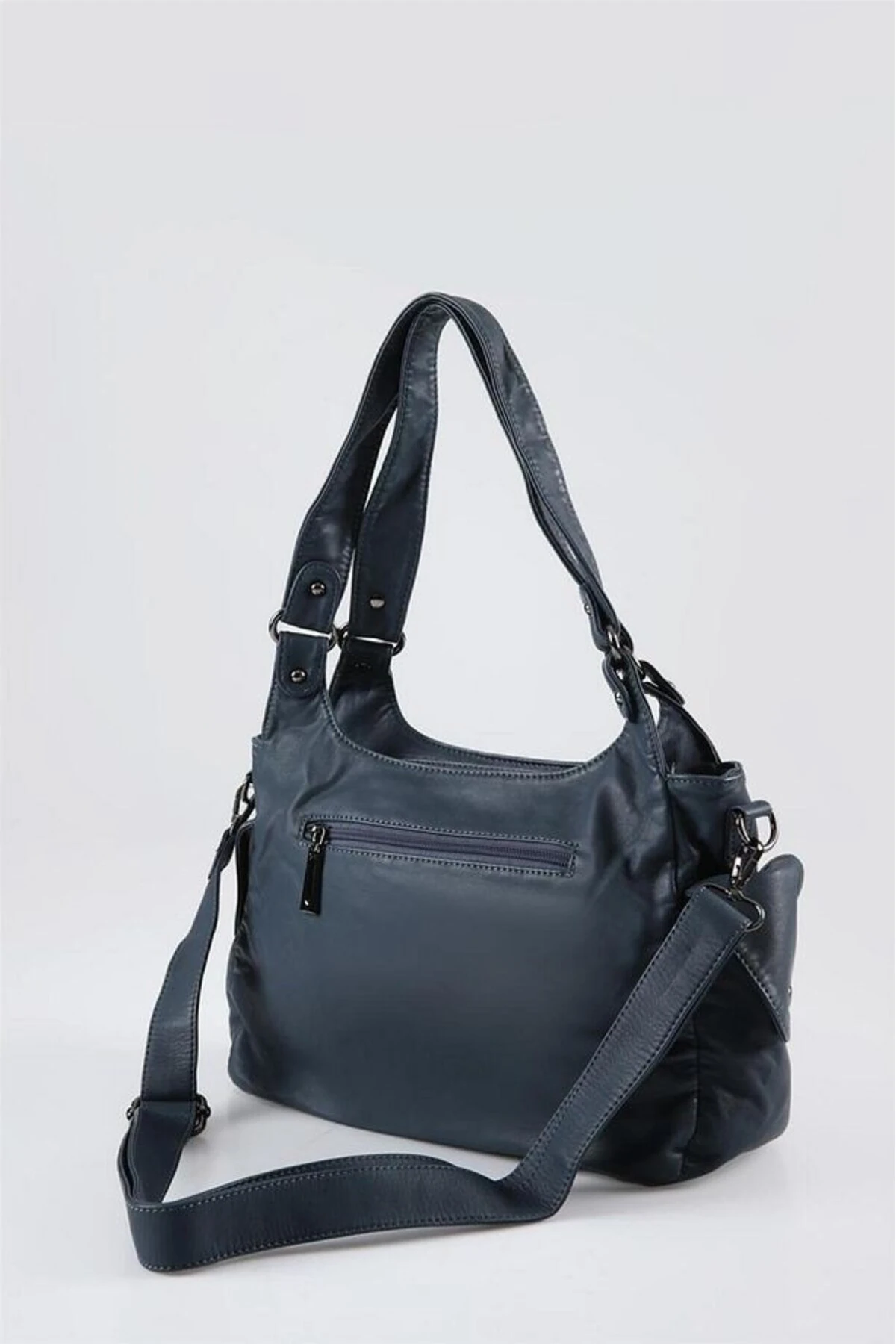 eyesof Pyser Mavi Cilt Omuz Çantası