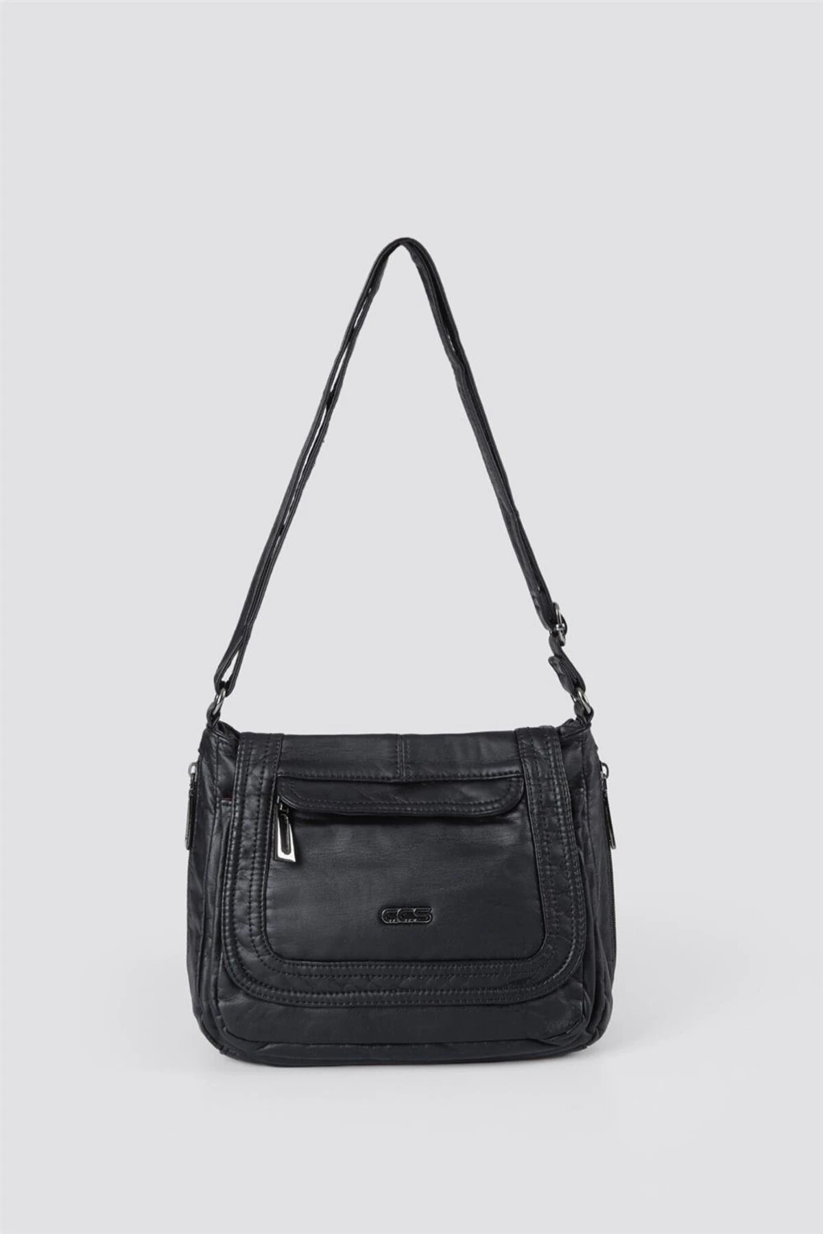 Ziwen Siyah Cilt Omuz Çantası